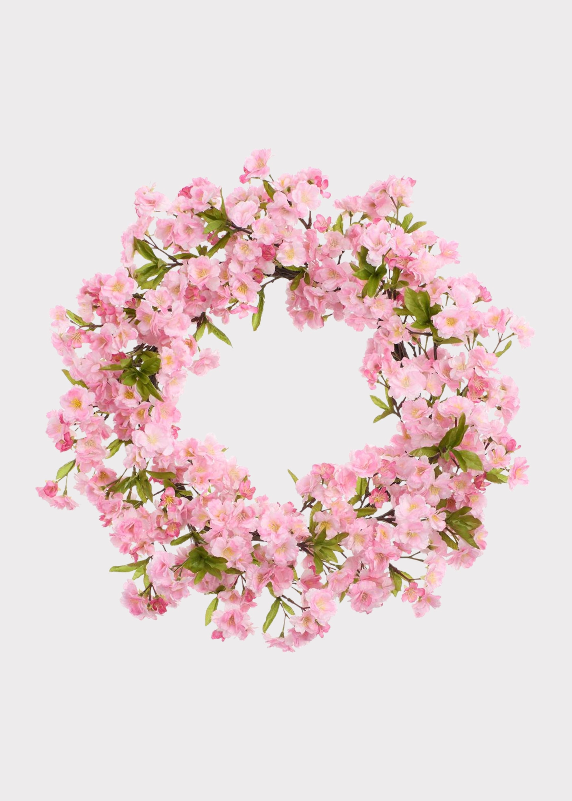 Pink Artificial Cherry Blossom Wreath