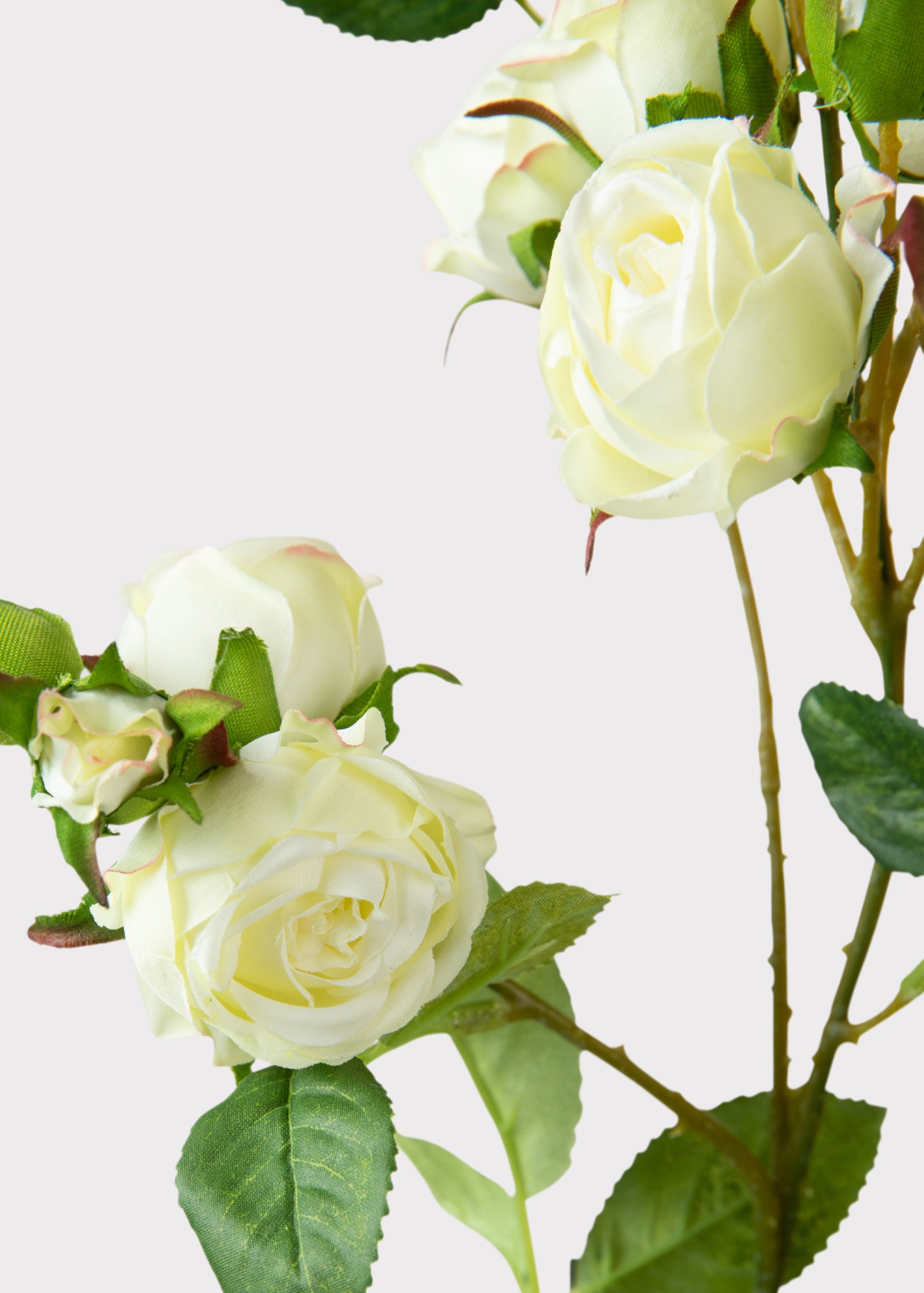 Cream White Deluxe Artificial Rose Branch
