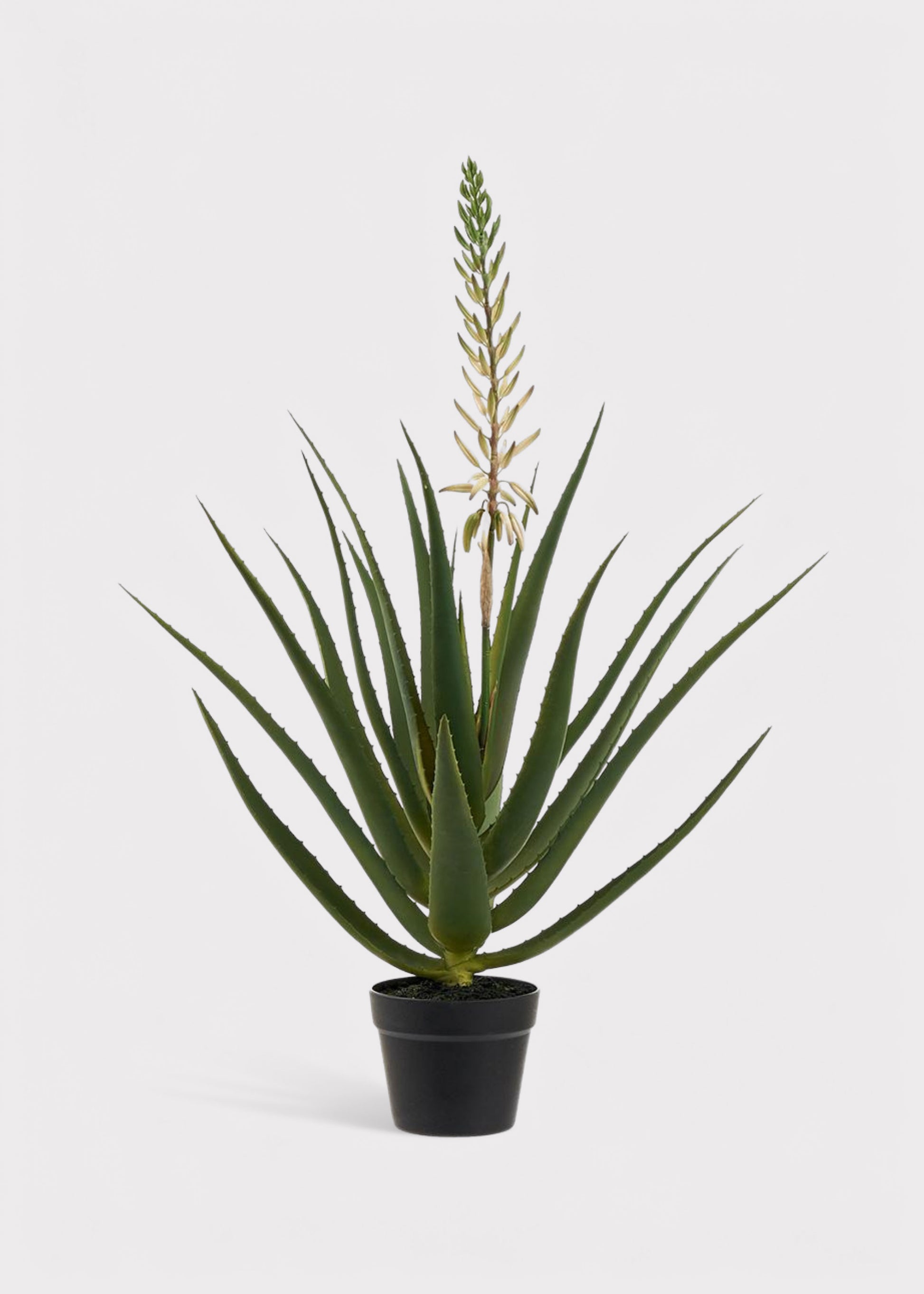 Artificial Blooming Agave Cactus Potted Plant 