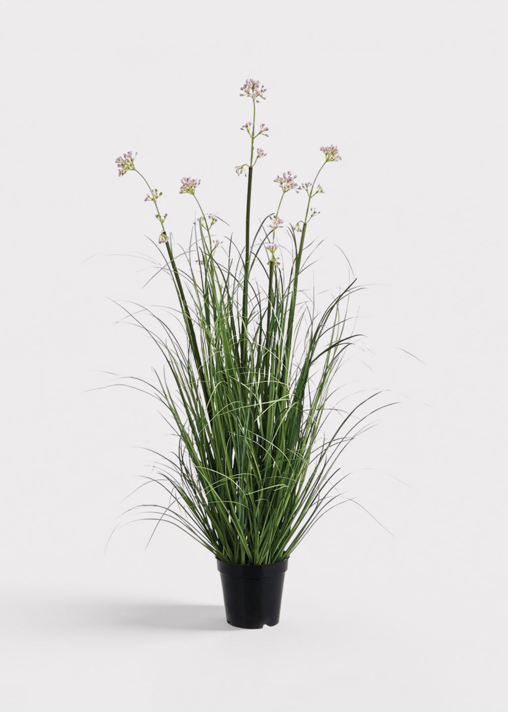 Mauve Fake Flower and Milkweed Grass Potted Plant