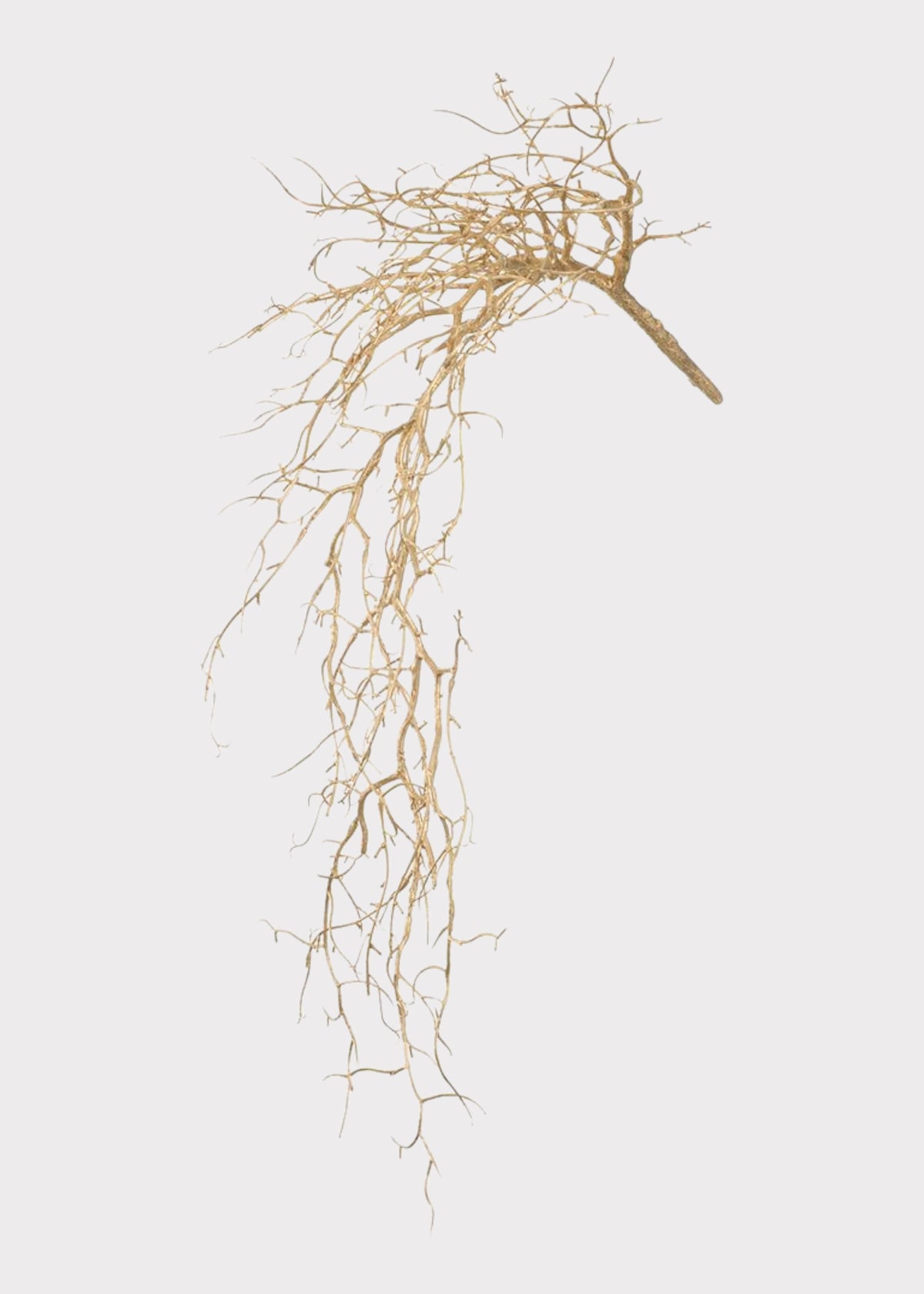 Metallic Gold Holiday Fake Hanging Twig Vine Branch
