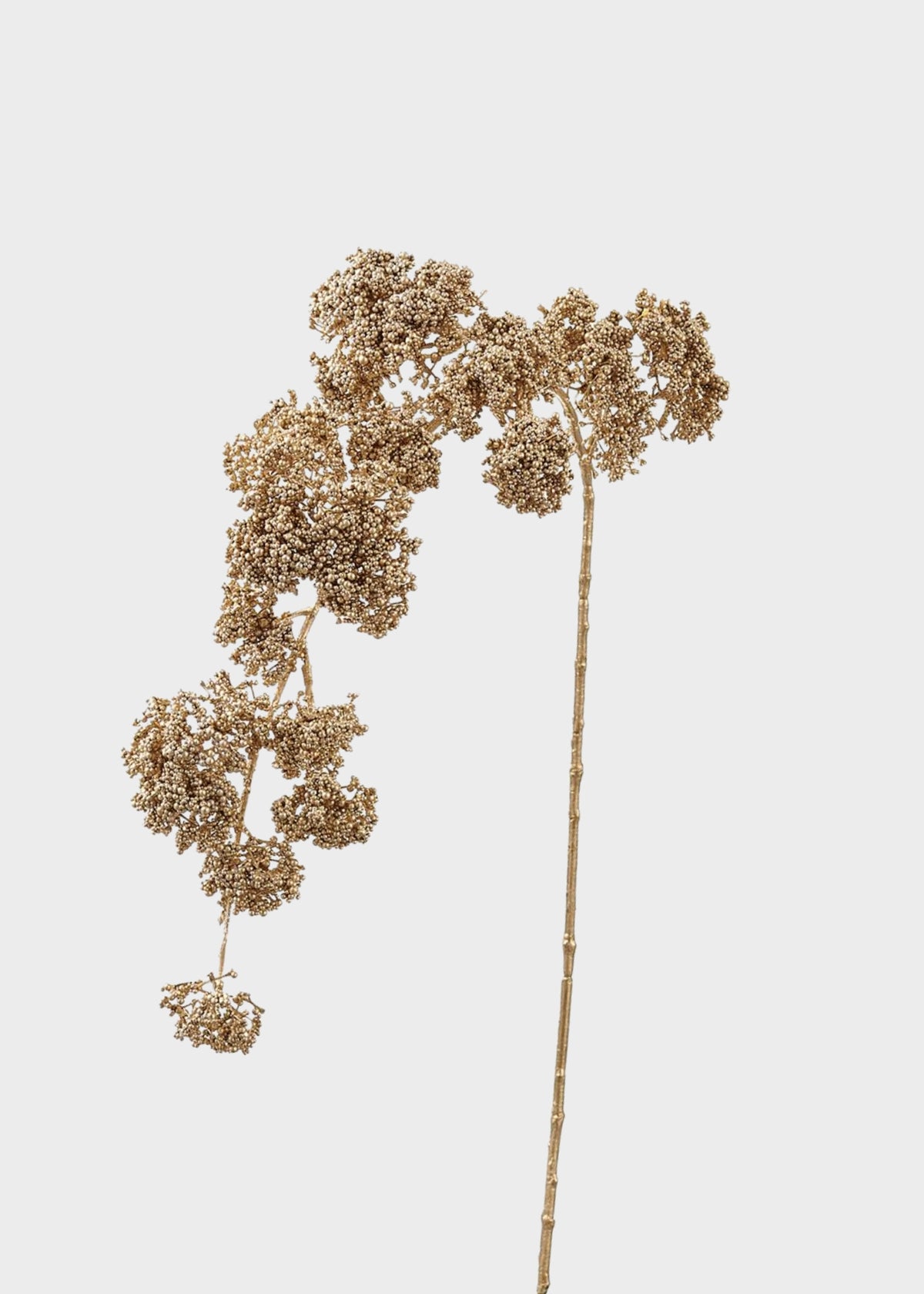 Holiday Metallic Gold Fake Viburnum Berry Hanging Branch