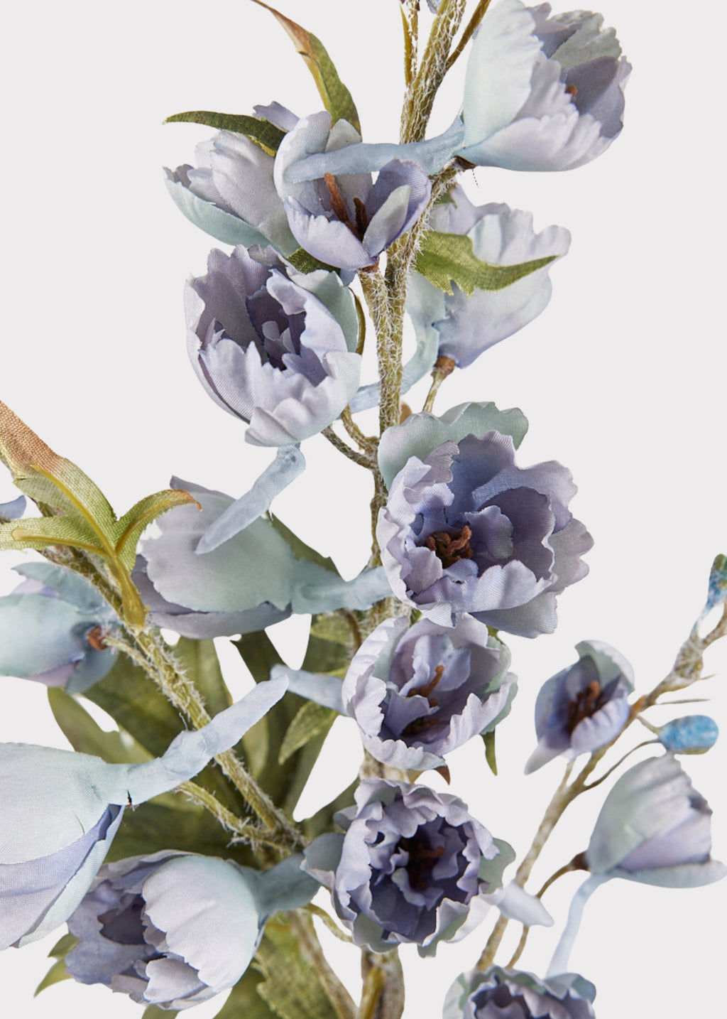 Close-up of Artificial Delphinium Wildflower in Dusty Blue 