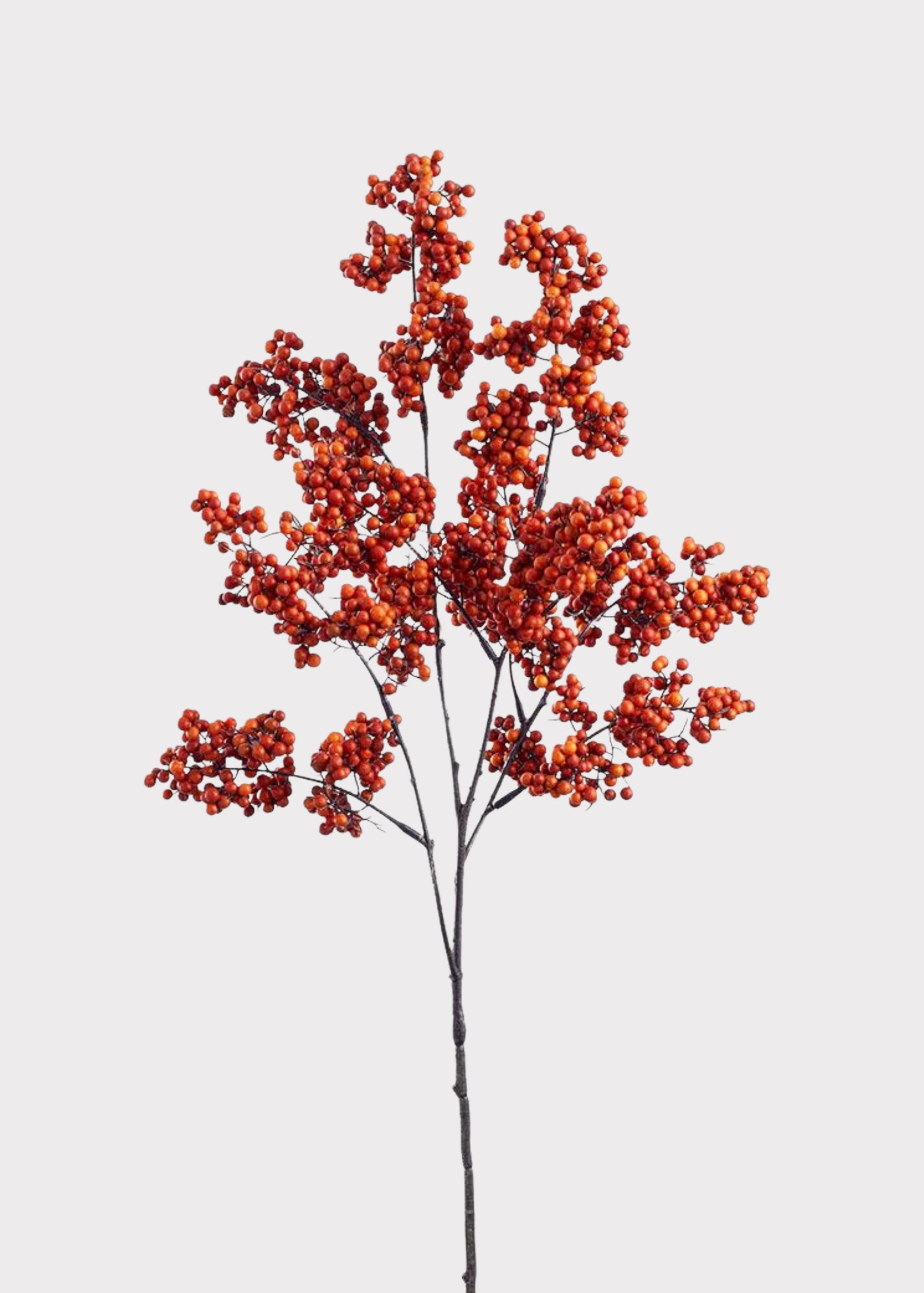 Artificial Berry Branch in Autumn Burnt Orange 
