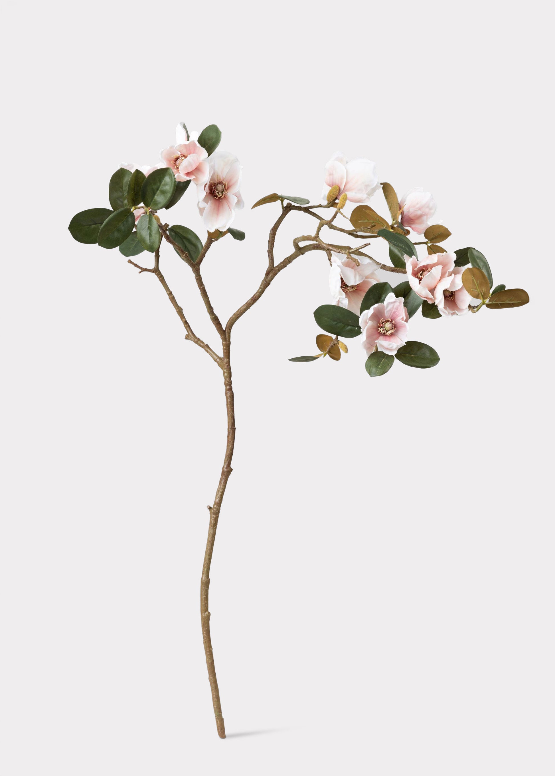 Artificial Blush Magnolia Flower Branch