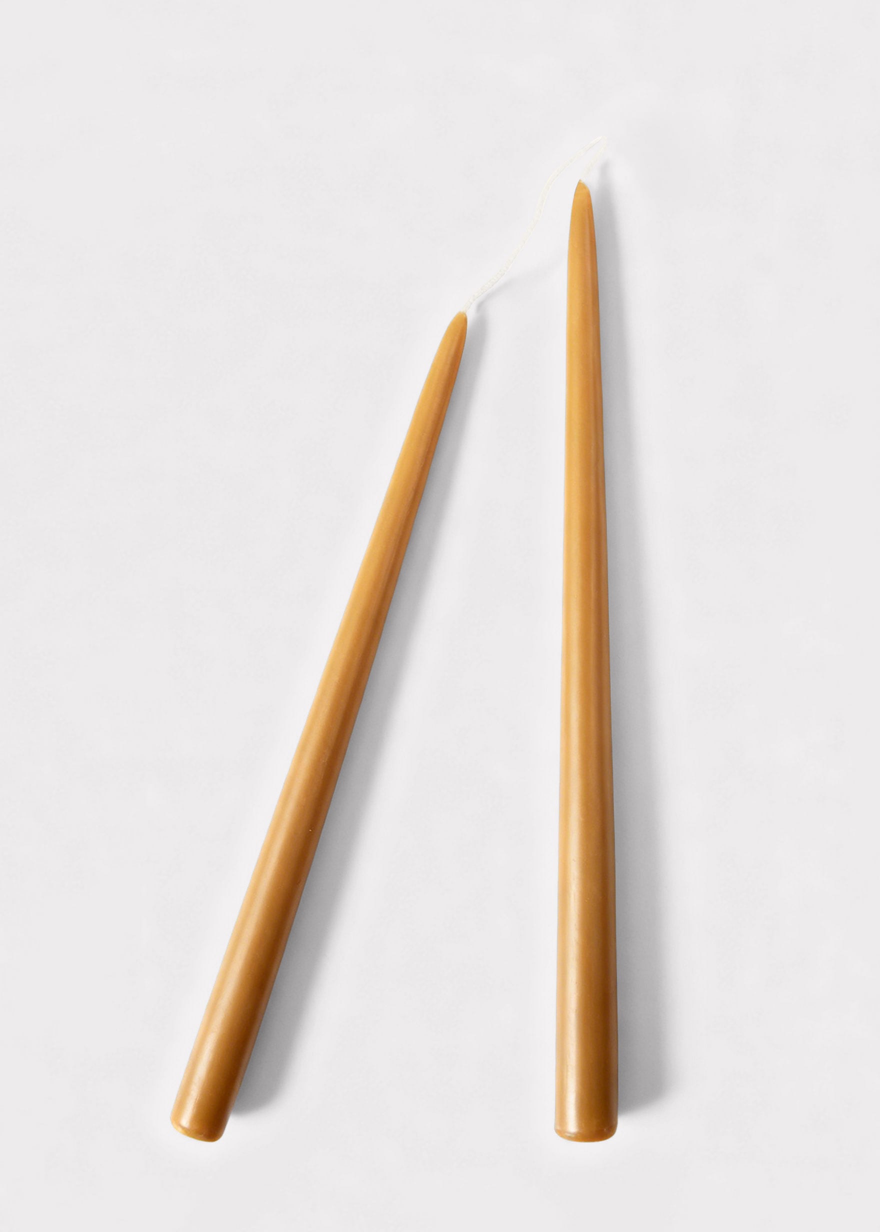 18" Set of 2 Dipped Taper Candles in Caramel