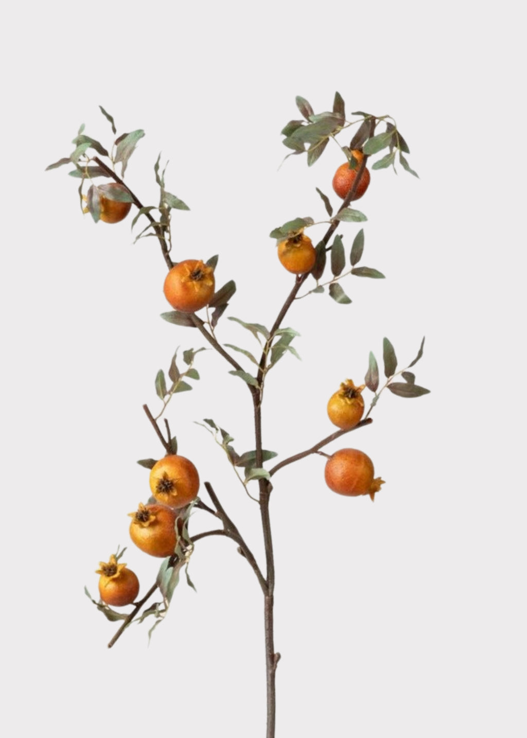 Faux Pomegranate Branch in Orange at Afloral
