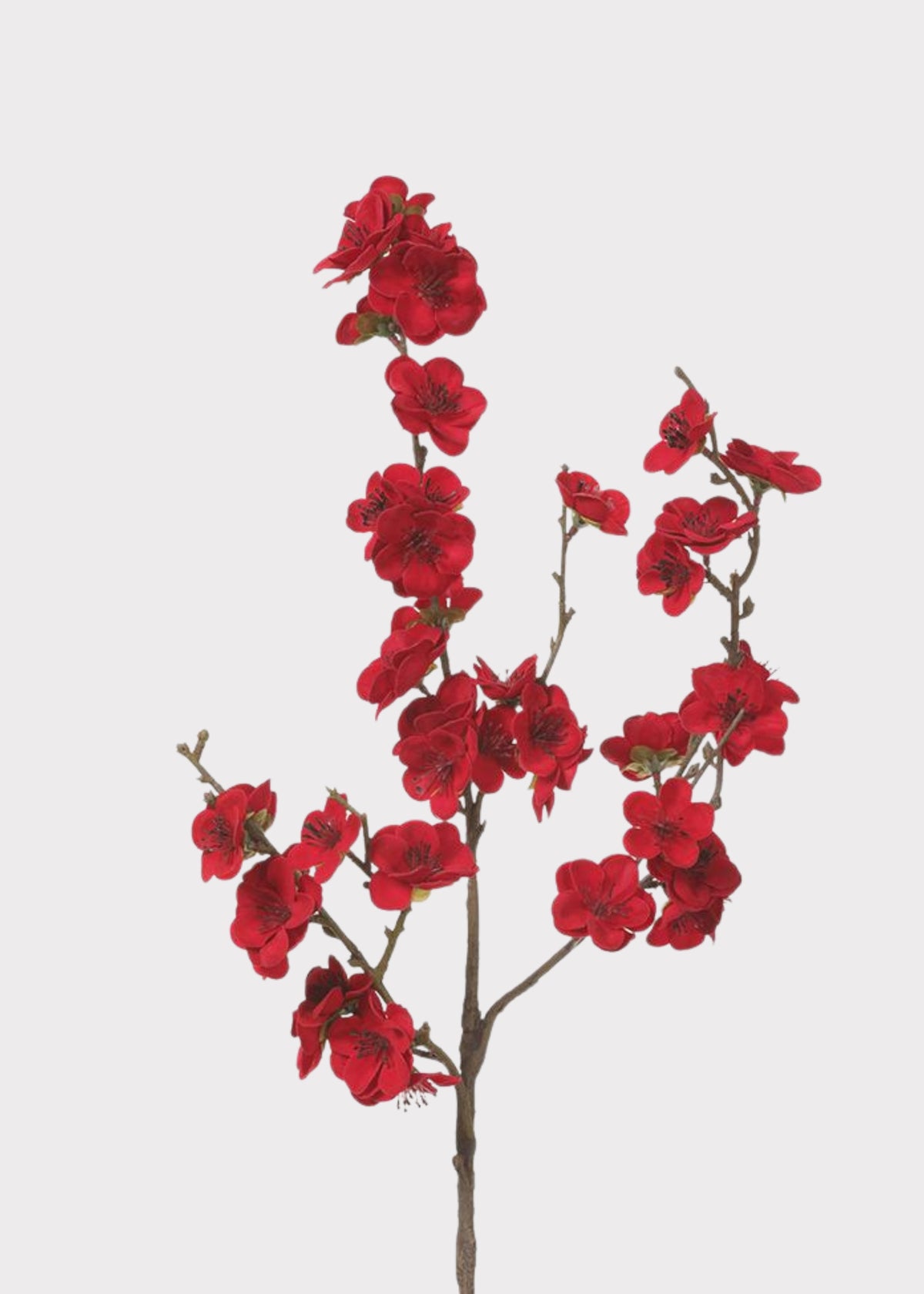Red Velvet Plum Blossom Artificial Flower Branch