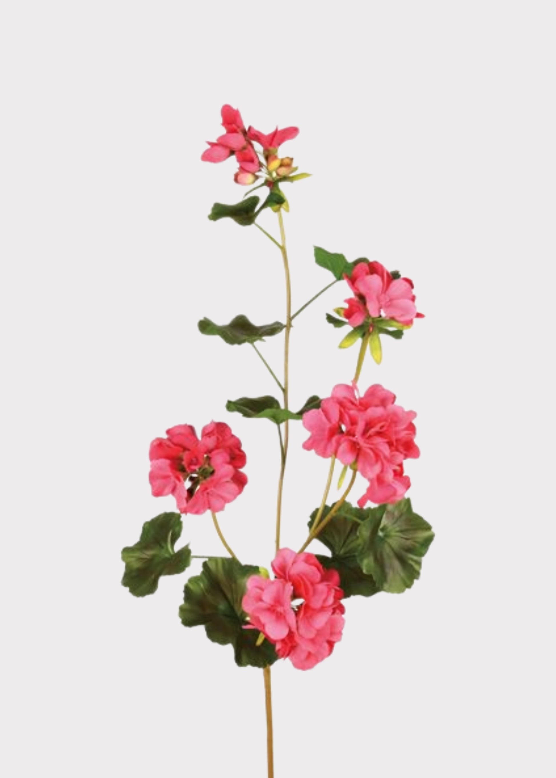 UV Treated Pink Fake Geranium Indoor/Outdoor Flower Branch