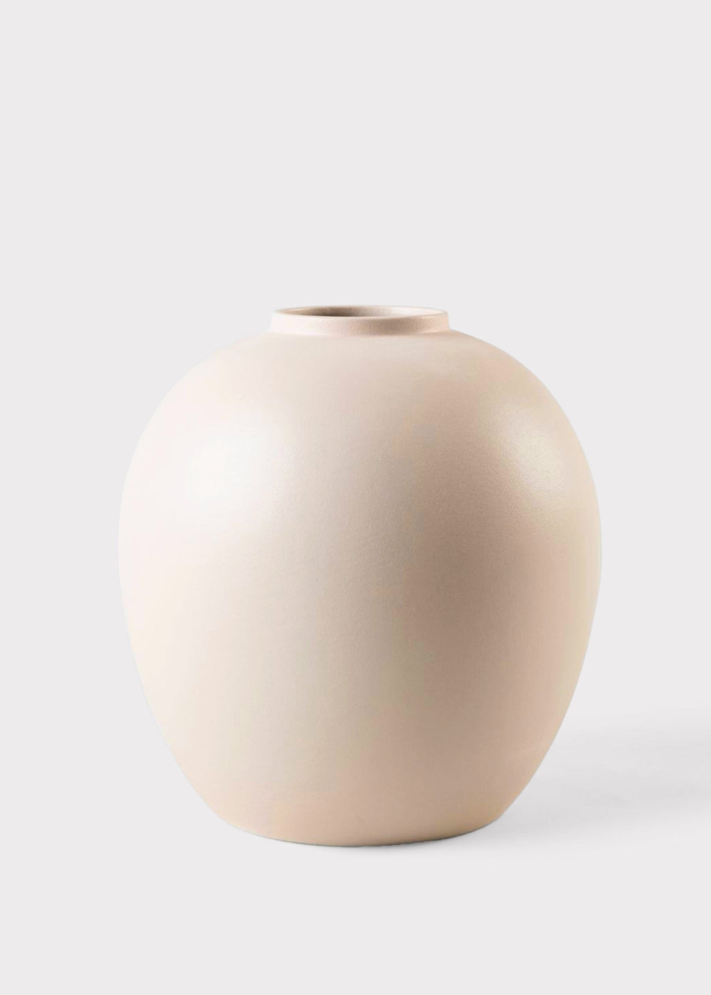 Exclusive Watertight Ceramic Large Round Vase in Matte Bailey Cream at Afloral