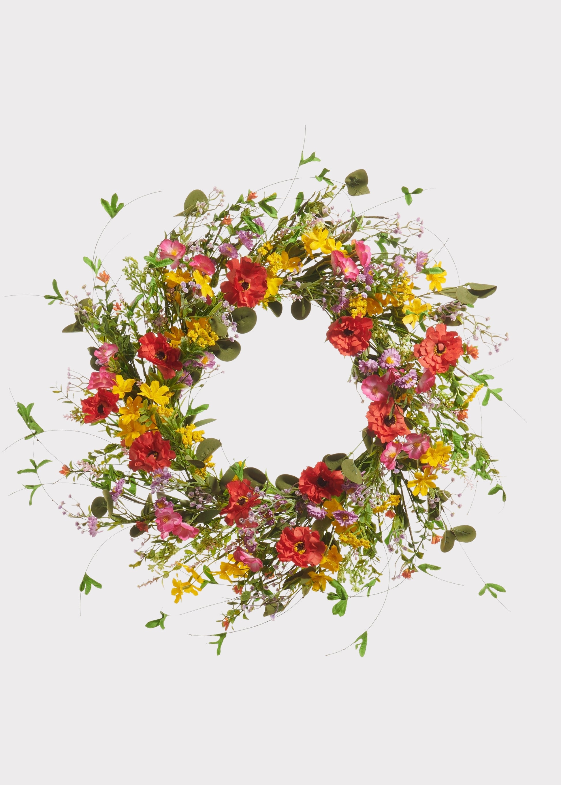 Colorful Spring Floral Artificial Wreath