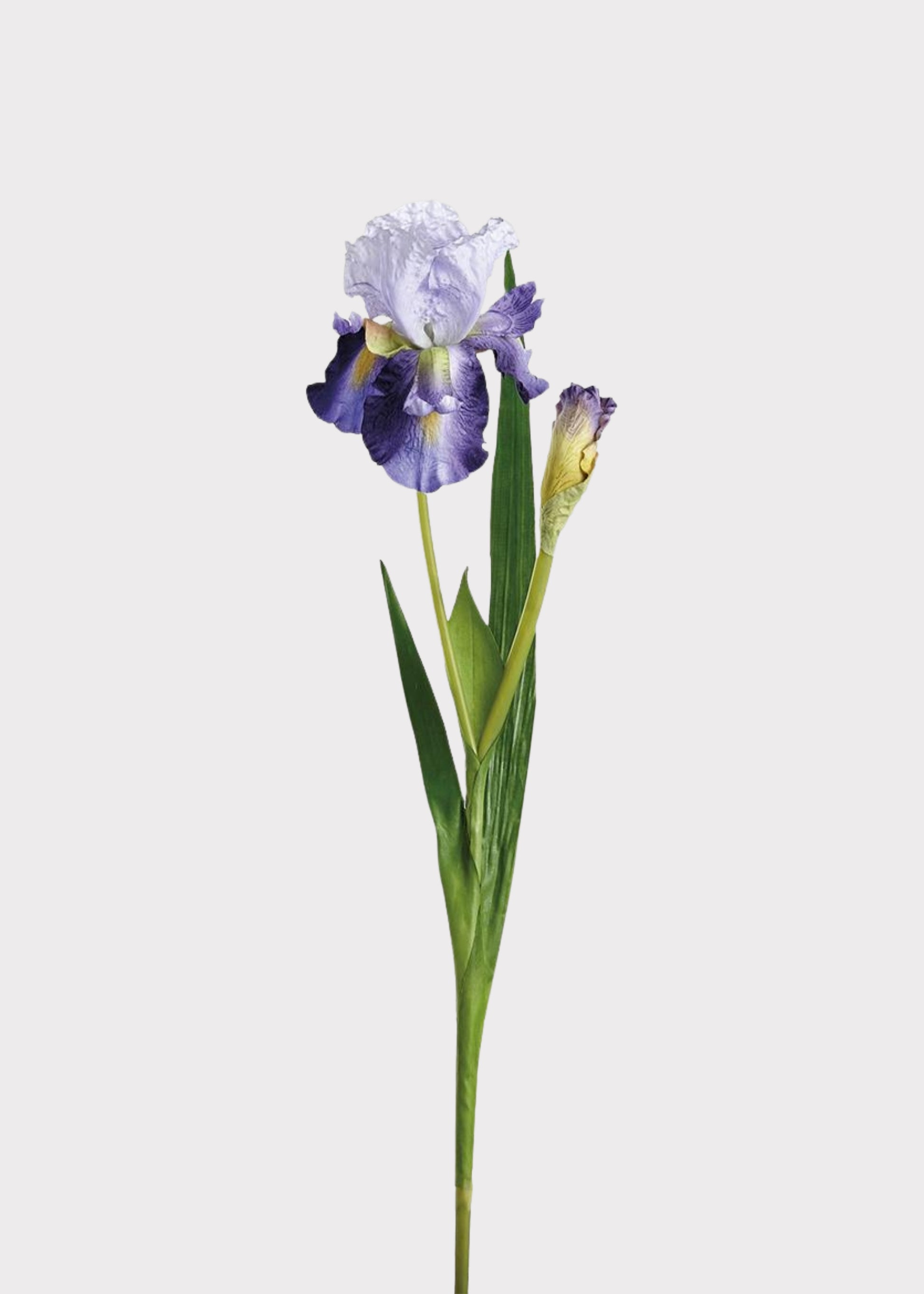 Artificial Iris Flower in Purple and Lavender 