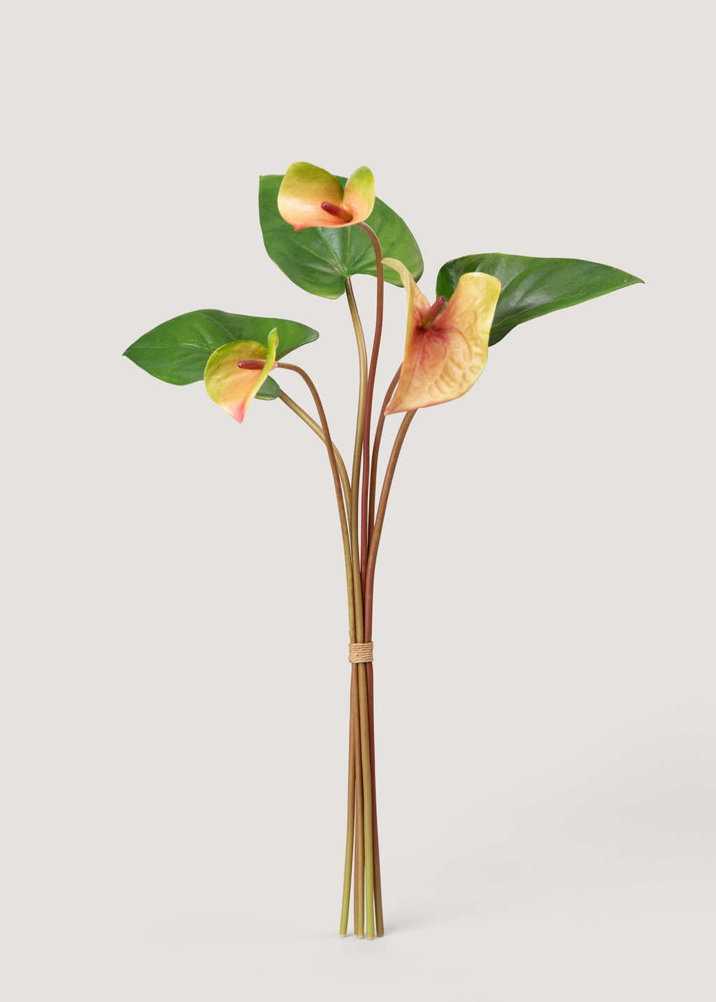 Pink and Green Faux Tropical Anthurium Flower Bundle