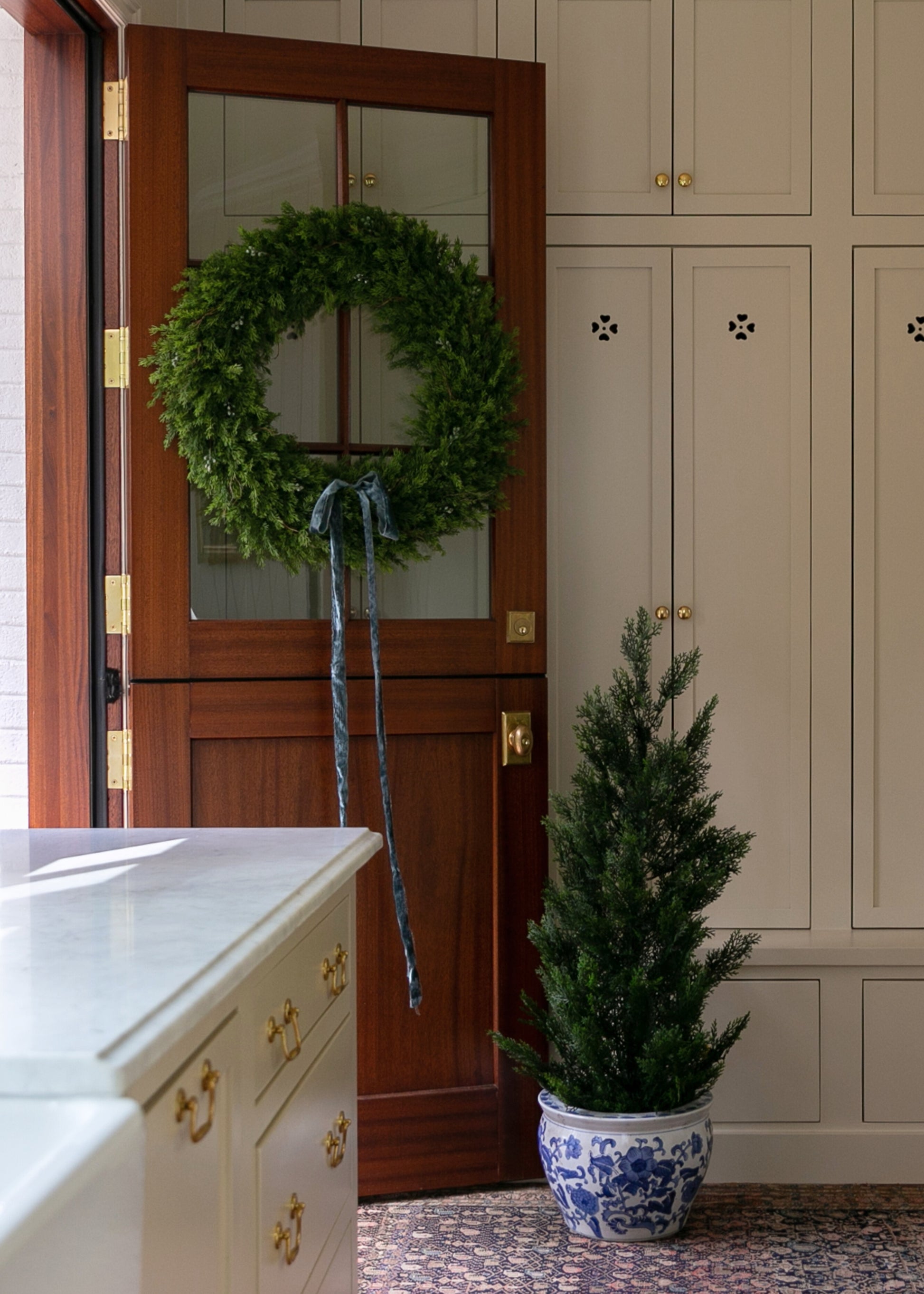 Juniper Door Wreath and Tree
