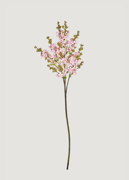 Silk lilac branch in pink