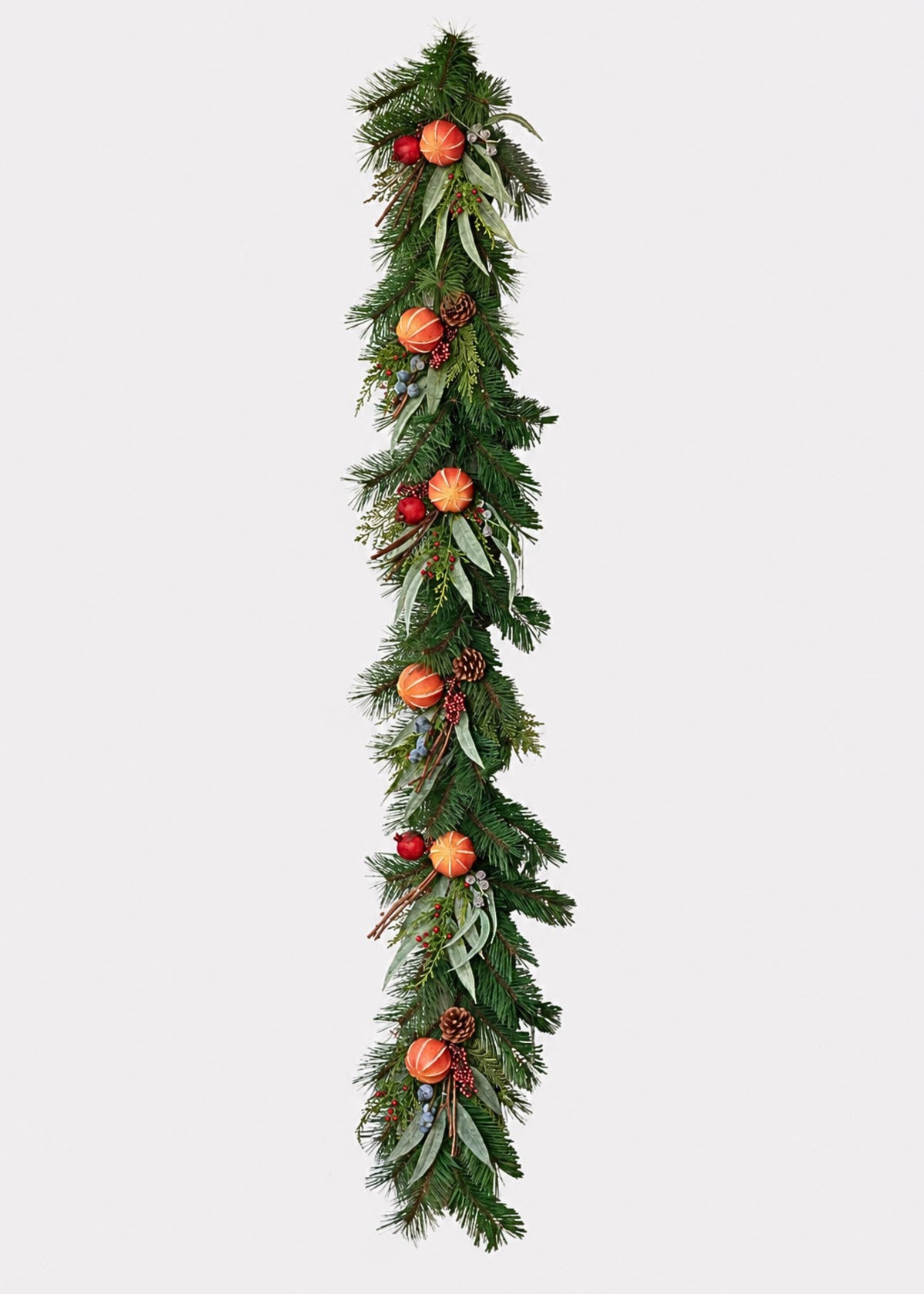 Artificial Holiday Pine and Fruit Garland