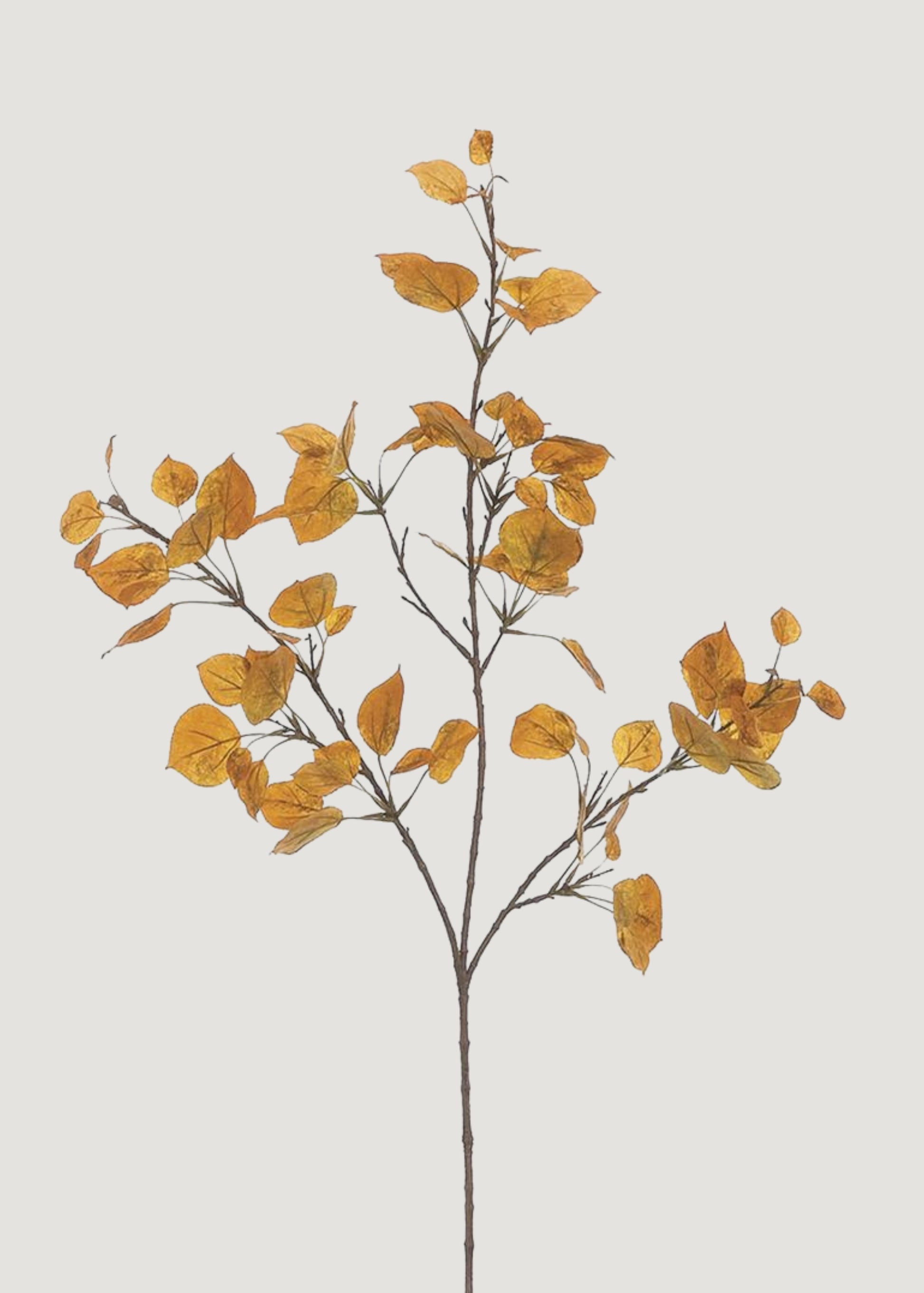 Golden Yellow Artificial Aspen Leaf Branch 