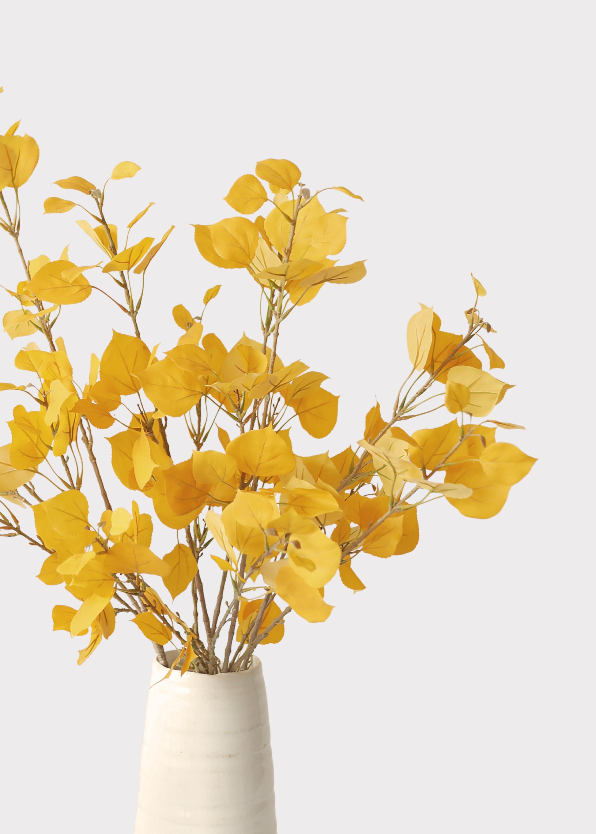 Yellow Artificial Aspen Leaf Branches