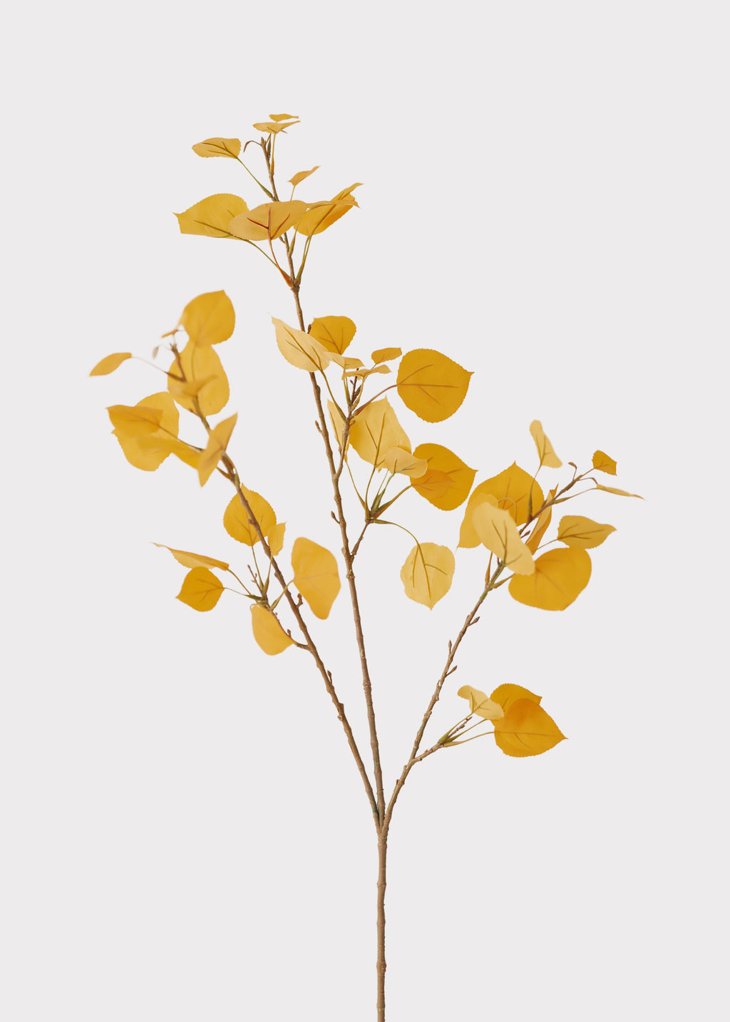 Golden Yellow Artificial Aspen Leaf Branch 