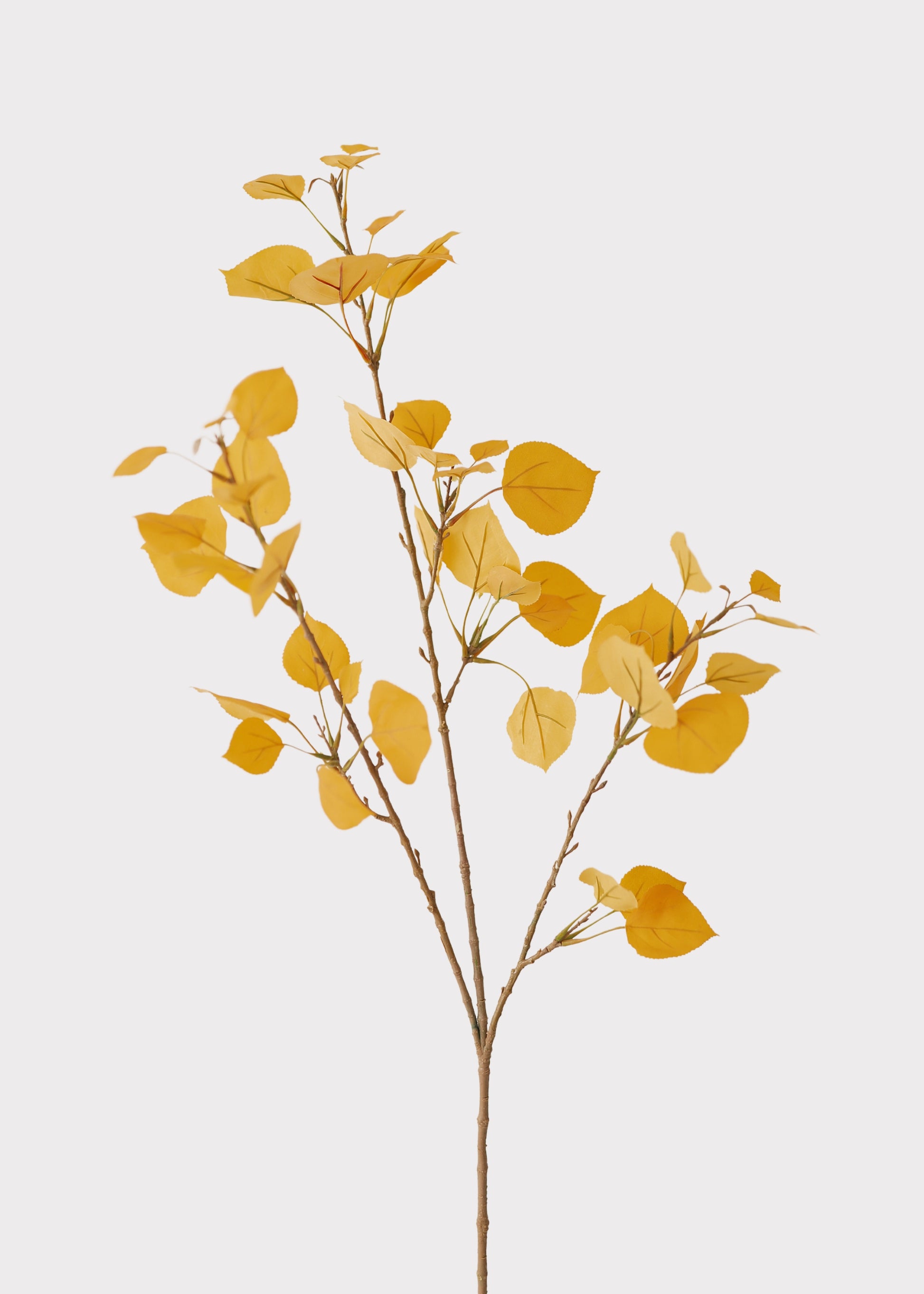 Golden Yellow Artificial Aspen Leaf Branch 
