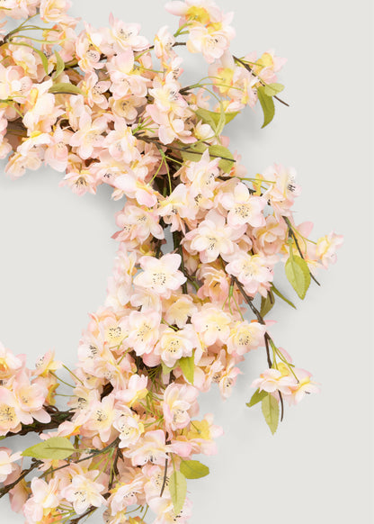 Faux Pink Cherry Blossom Wreath