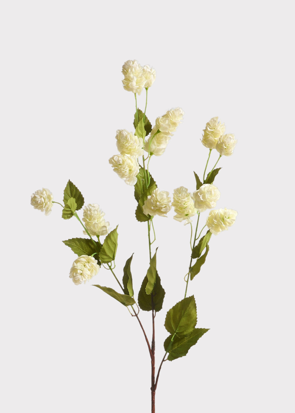 Artificial Cream Green Hops Branch 