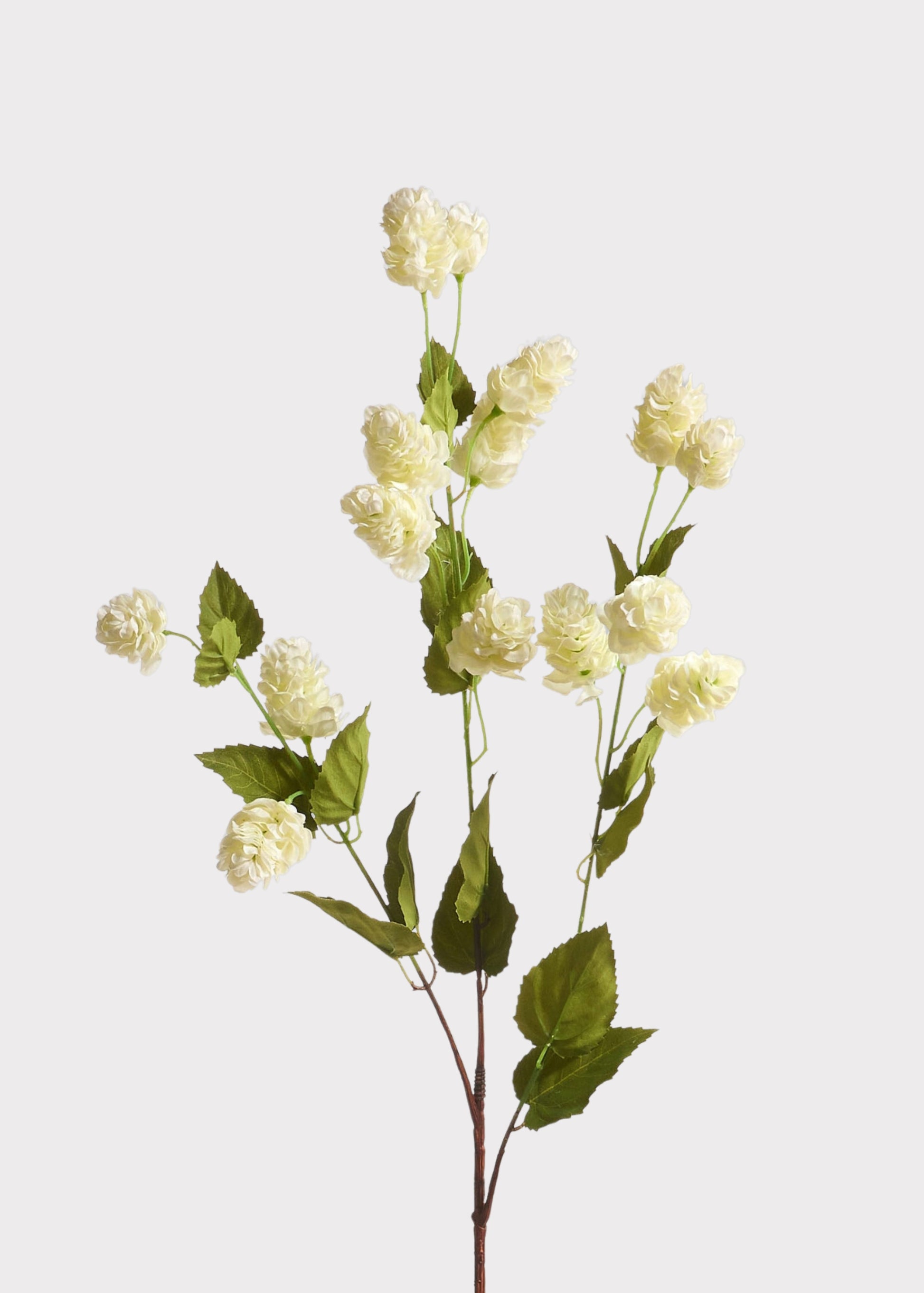 Artificial Cream Green Hops Branch 