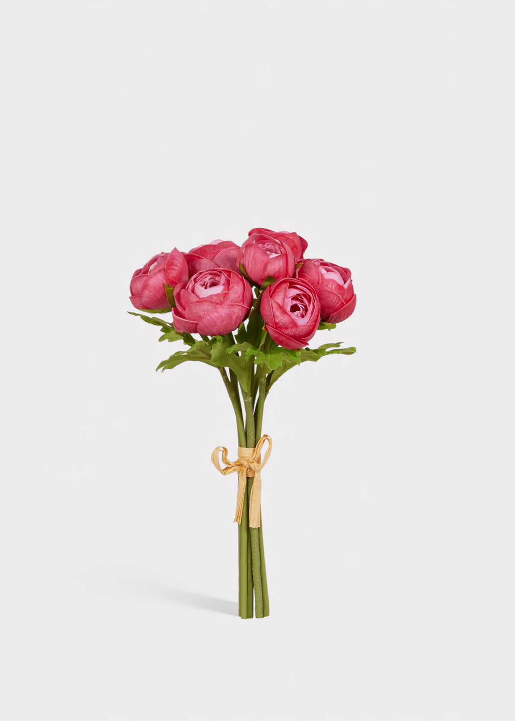 Bundle of 7 Dark Pink Fake Ranunculus