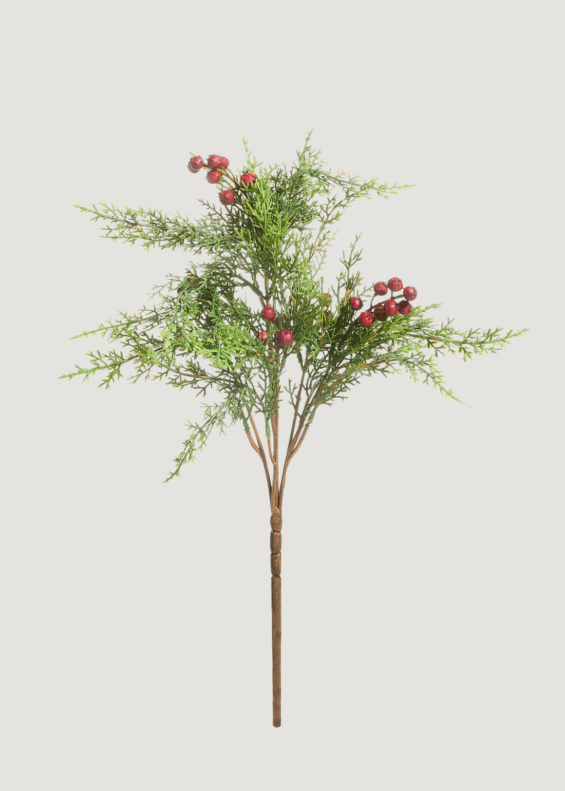 Fake Cedar Branch with Red Berries