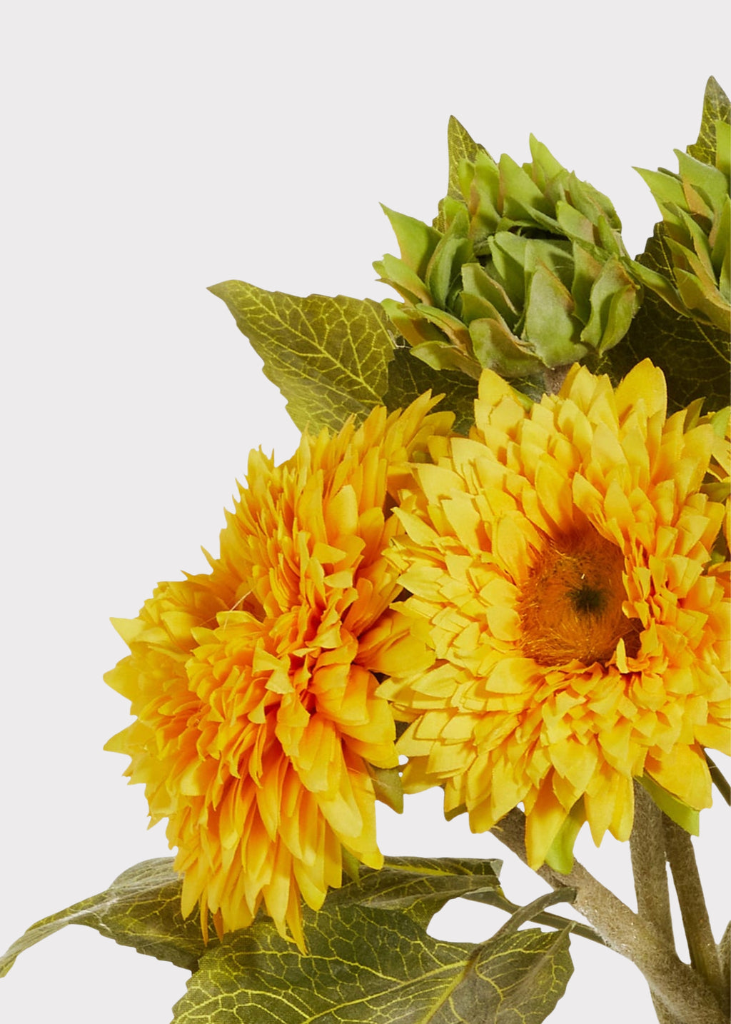 Close-up of fake sunflowers