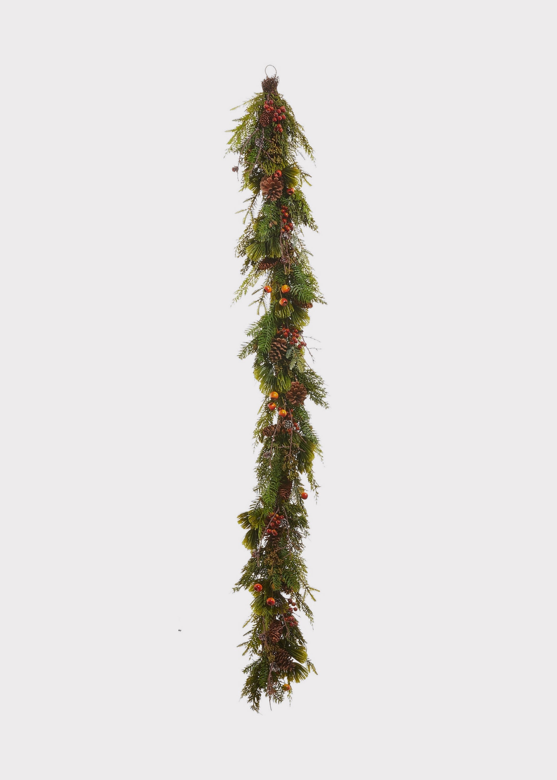 Artificial Evergreens and Berry Pod Garland 