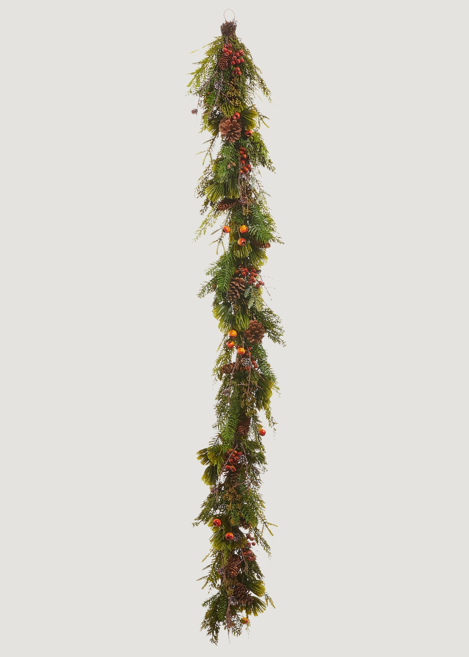Artificial Evergreens and Berry Pod Garland 
