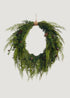 Artificial Cedar Holiday Wreath with Pine Cones