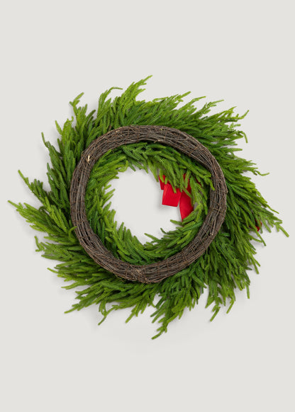 Back of the 30&quot; Norfolk Pine Wreath