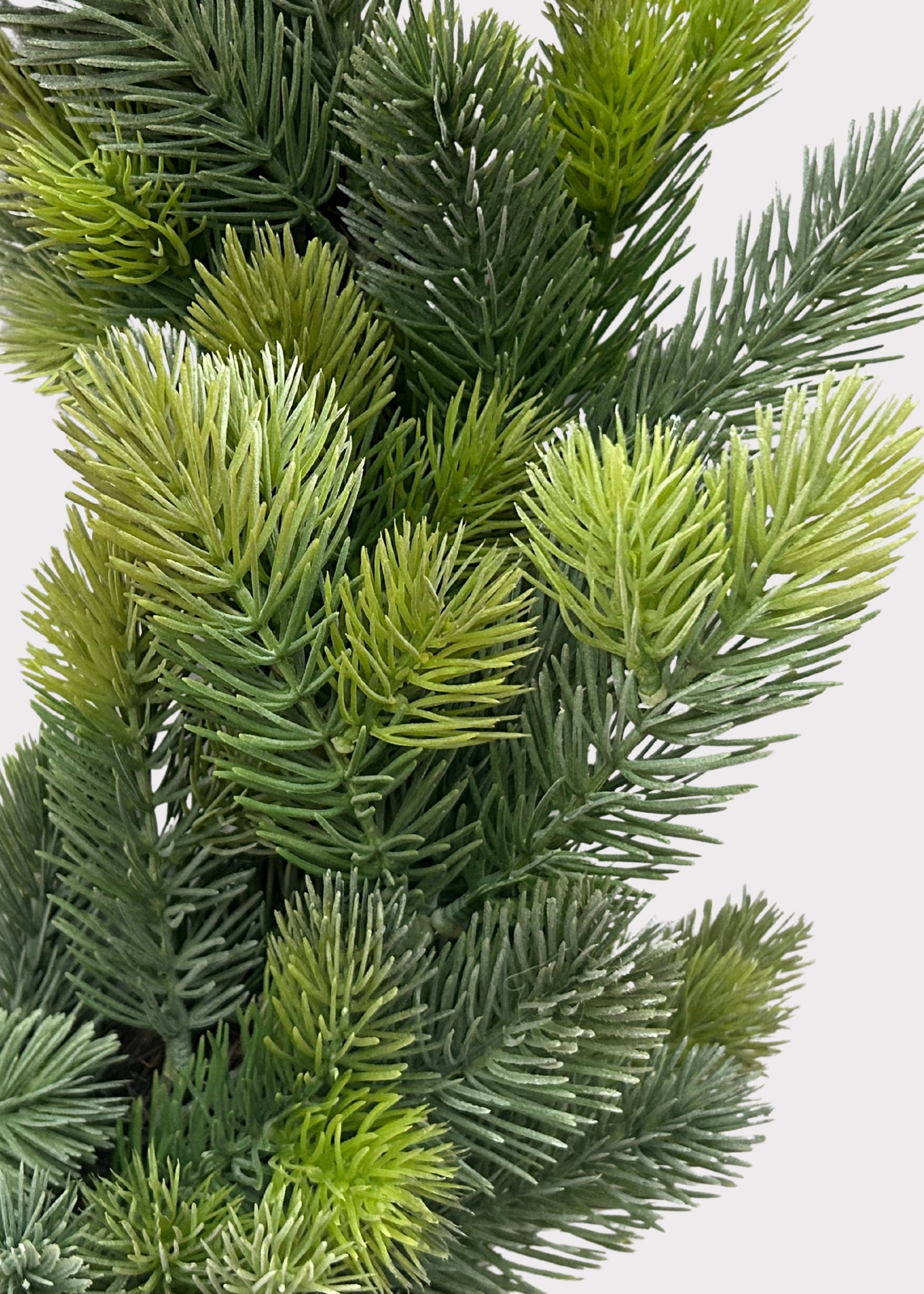 close-up of the faux princess pine wreath