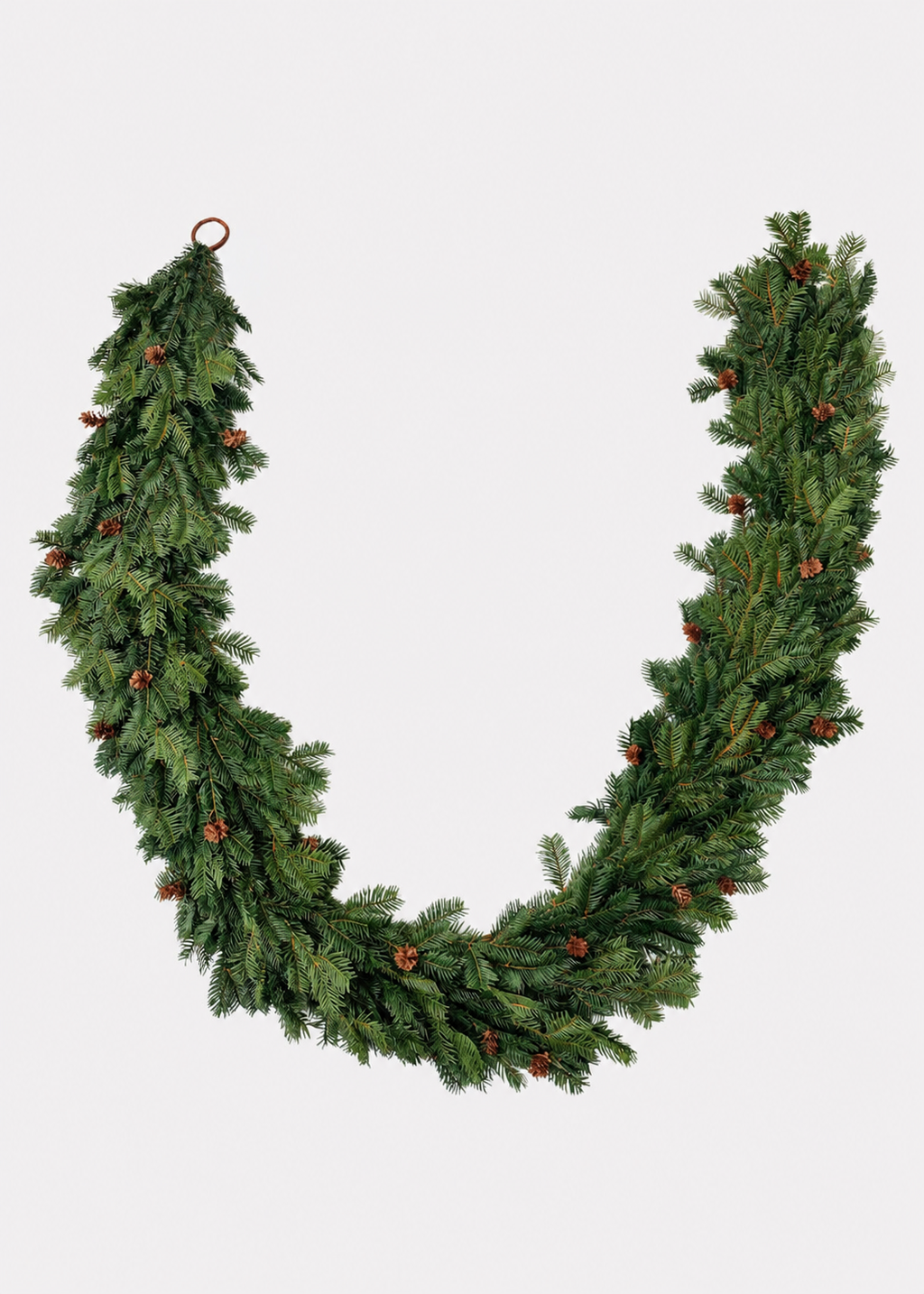 8-foot natural-touch hemlock garland