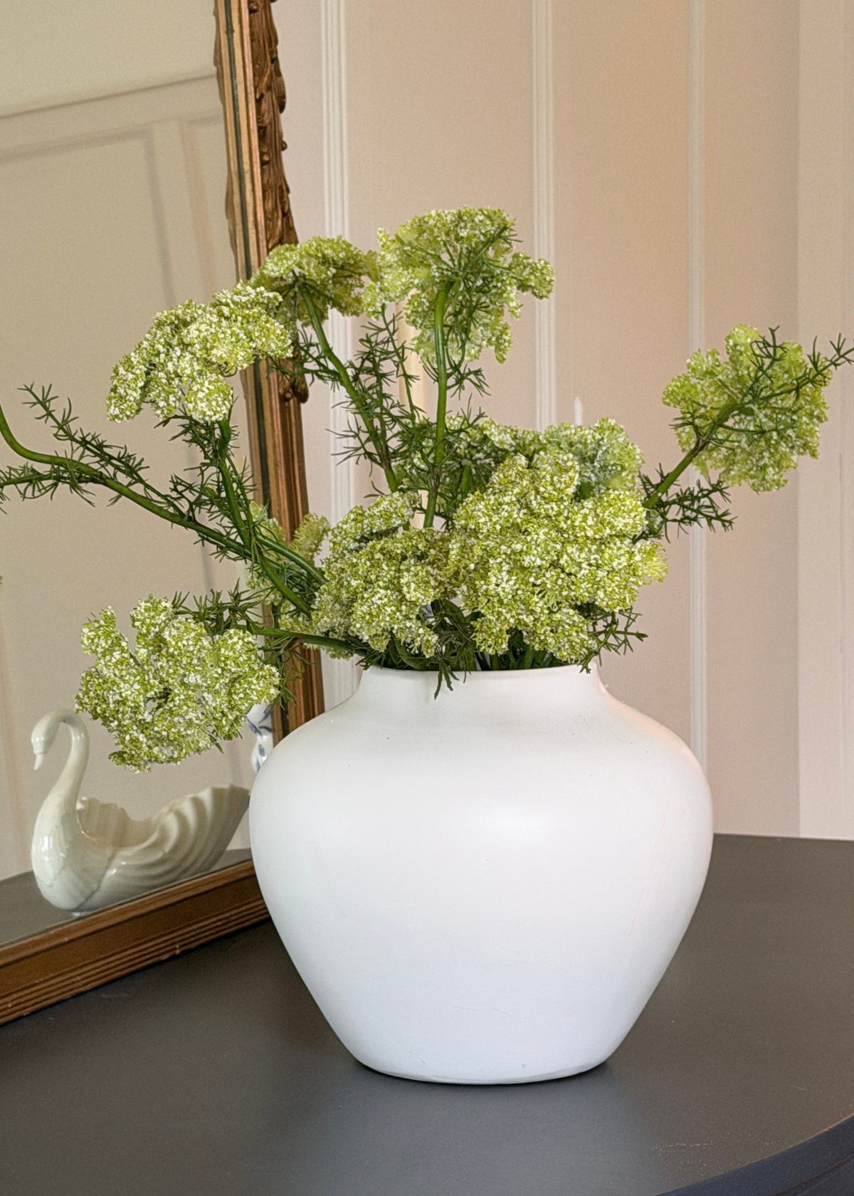 fake wildflowers dill in a vase