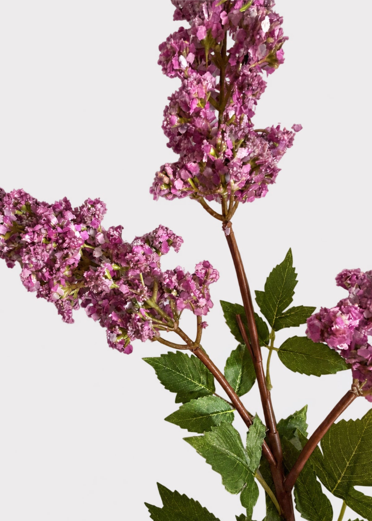 Close-up of the Purple Artificial Wildflower Lilac Branch