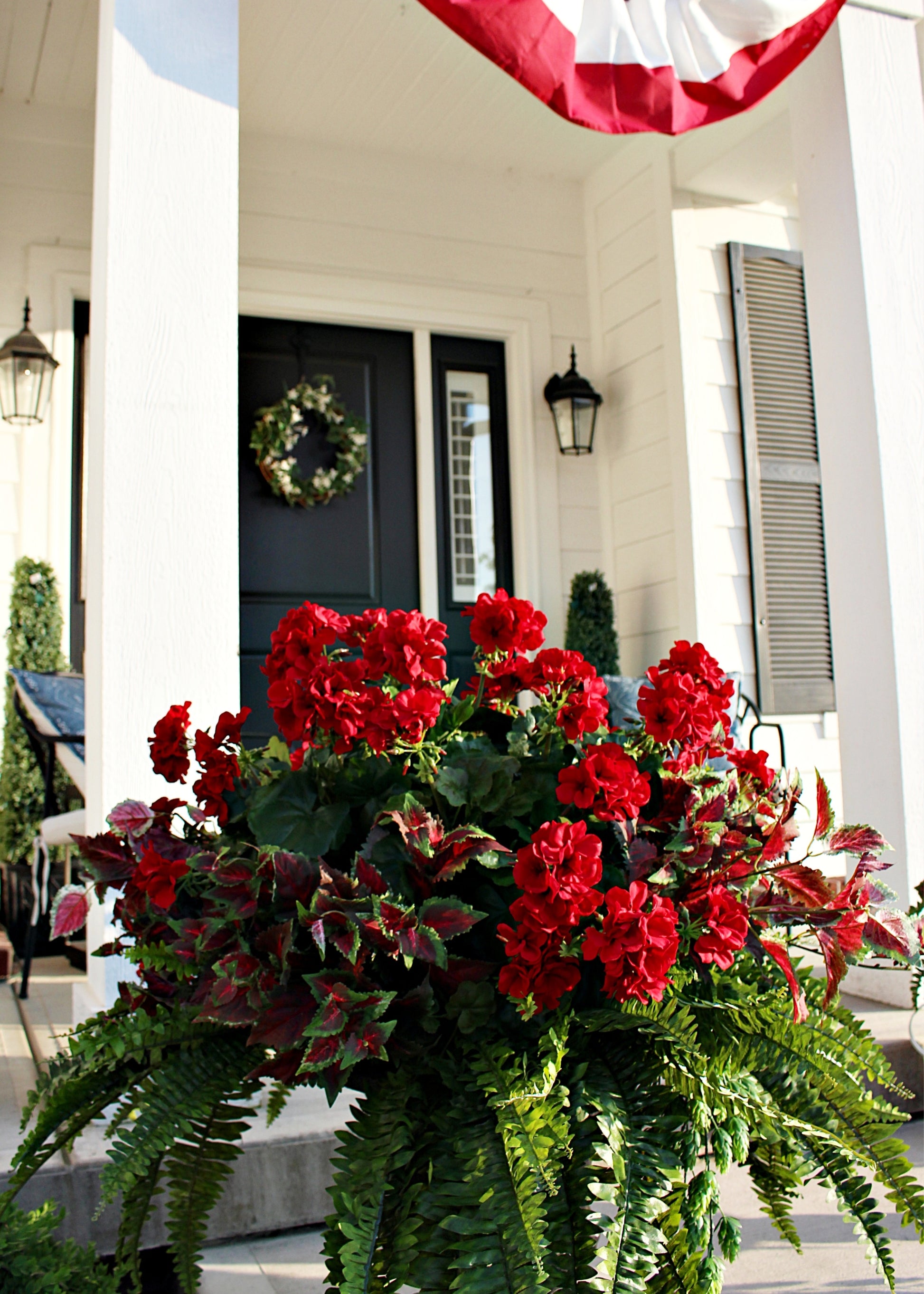 artificial boston fern hanging plants The Grand Dame Deluxe Artificial Estate Fake Fern