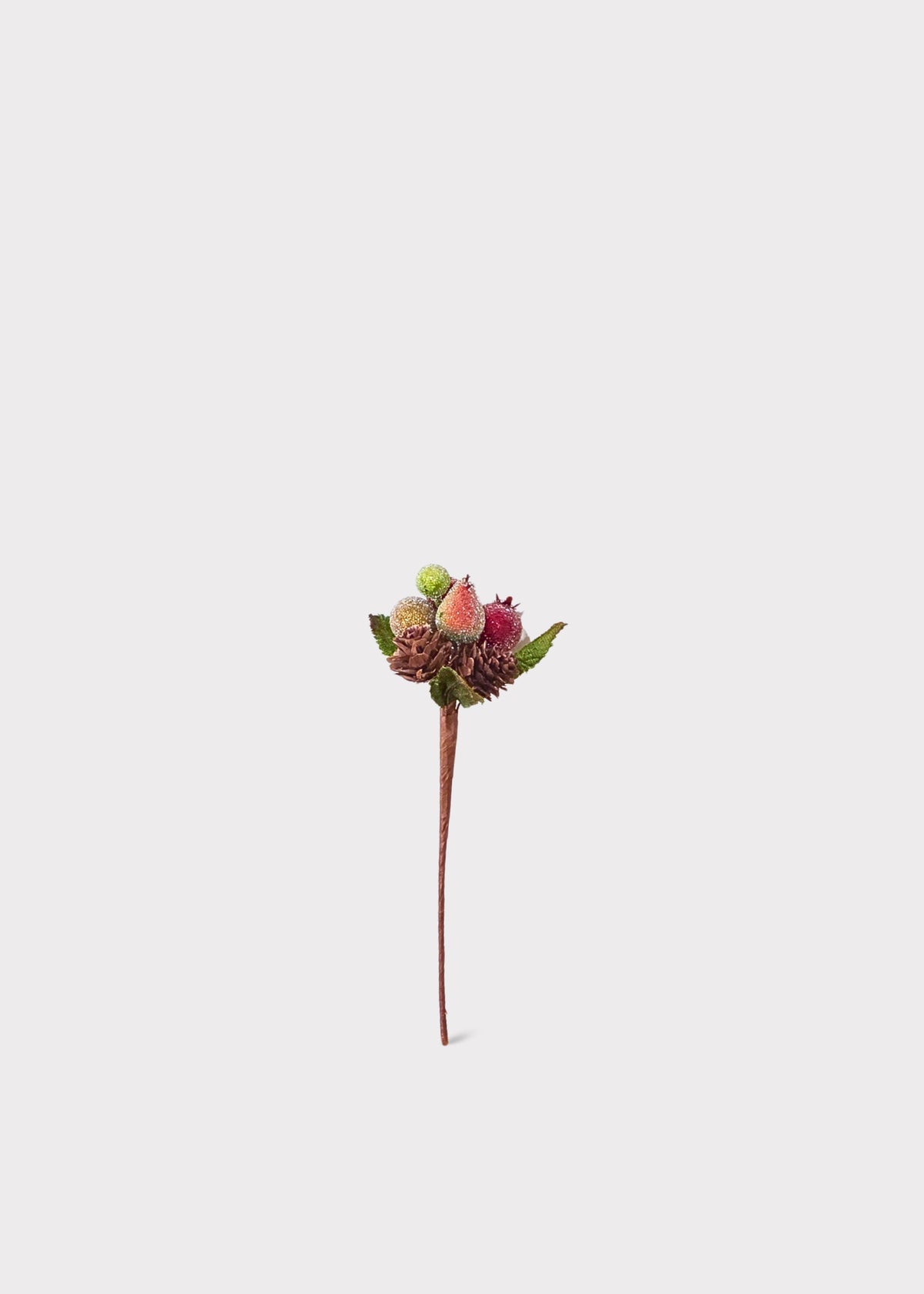 Pick with Pine Cones and Beaded Fruit