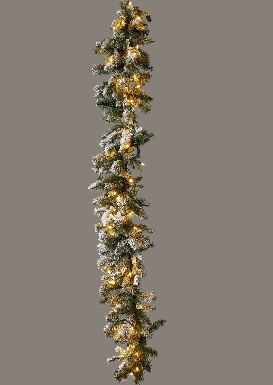 Afloral Faux Frosted Garland with LED Lights