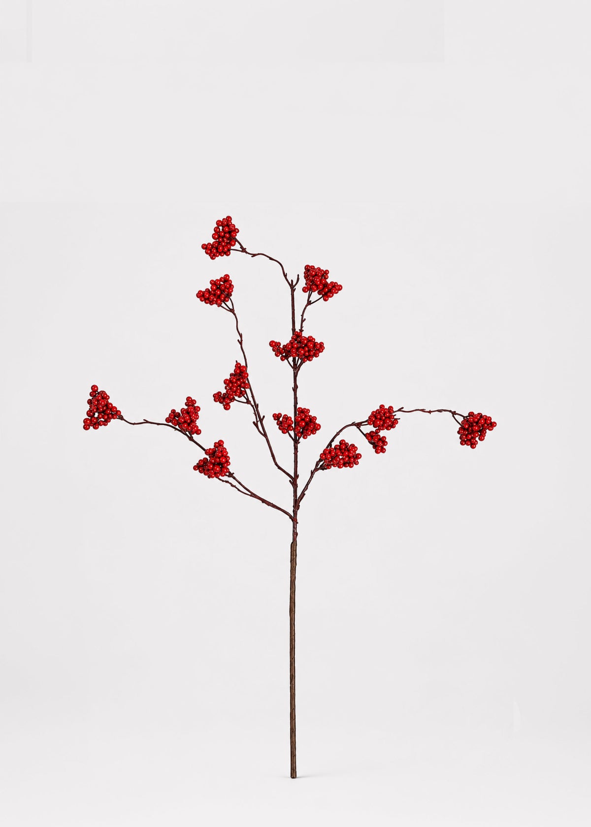 Water Resistant Fake Red Wild Winter Forest Berry Branch