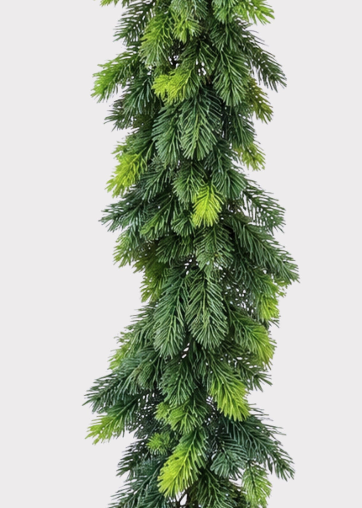 Close-up of an Artificial Princess Pine Holiday Greens Garland