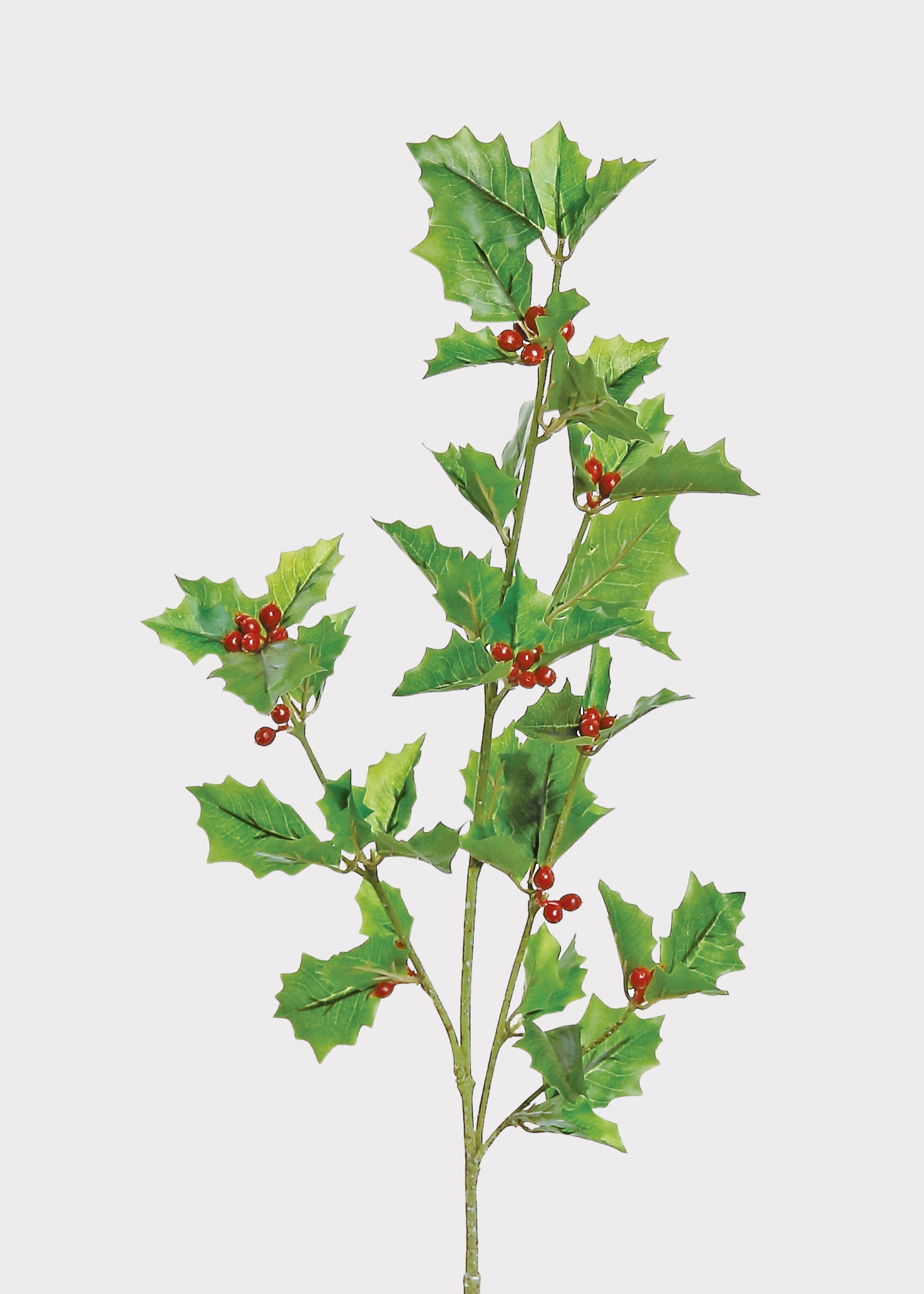Artificial Christmas Greenery Holly and Berry Branch