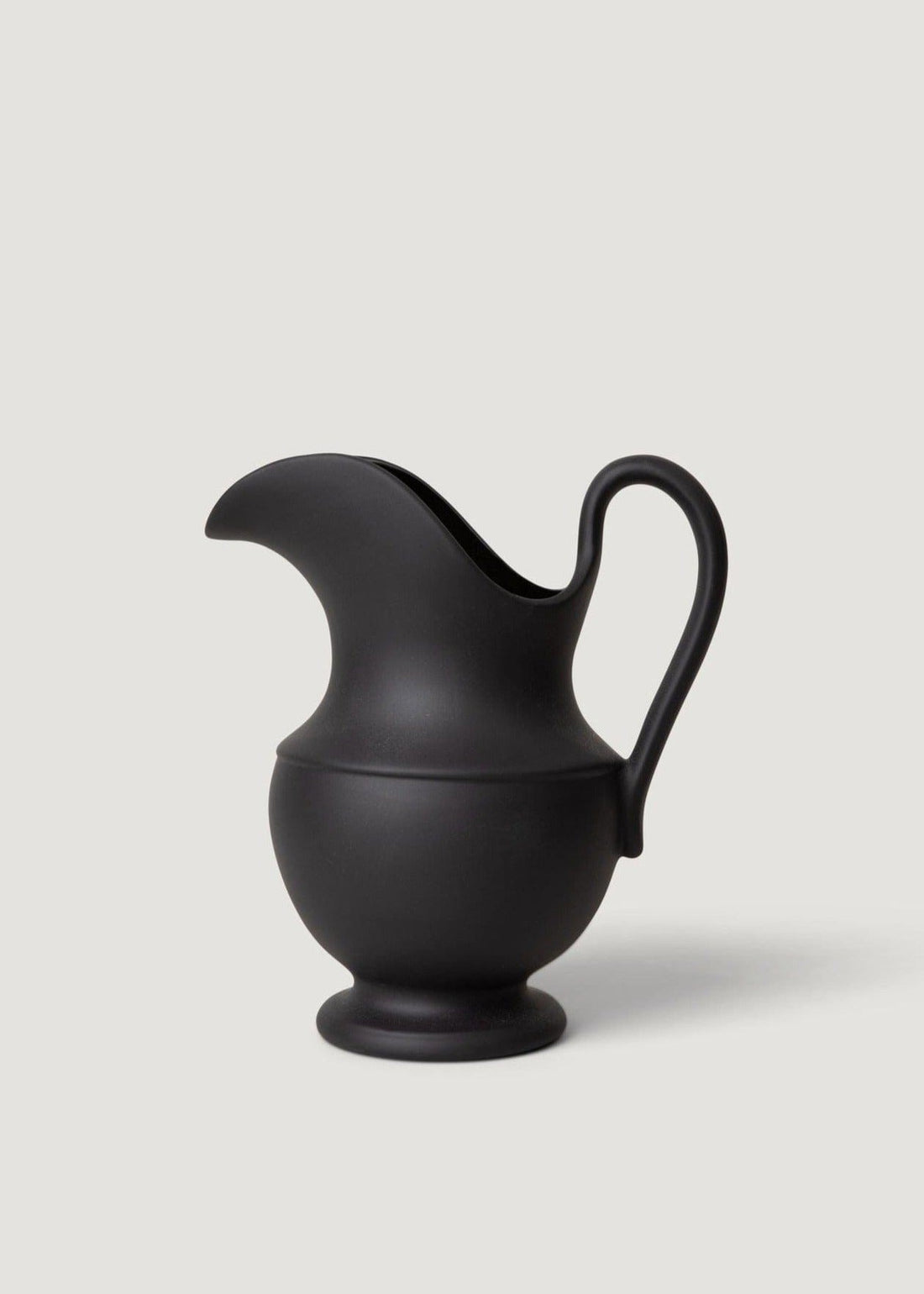 Handmade Stoneware Pitcher Vase in Black at Afloral