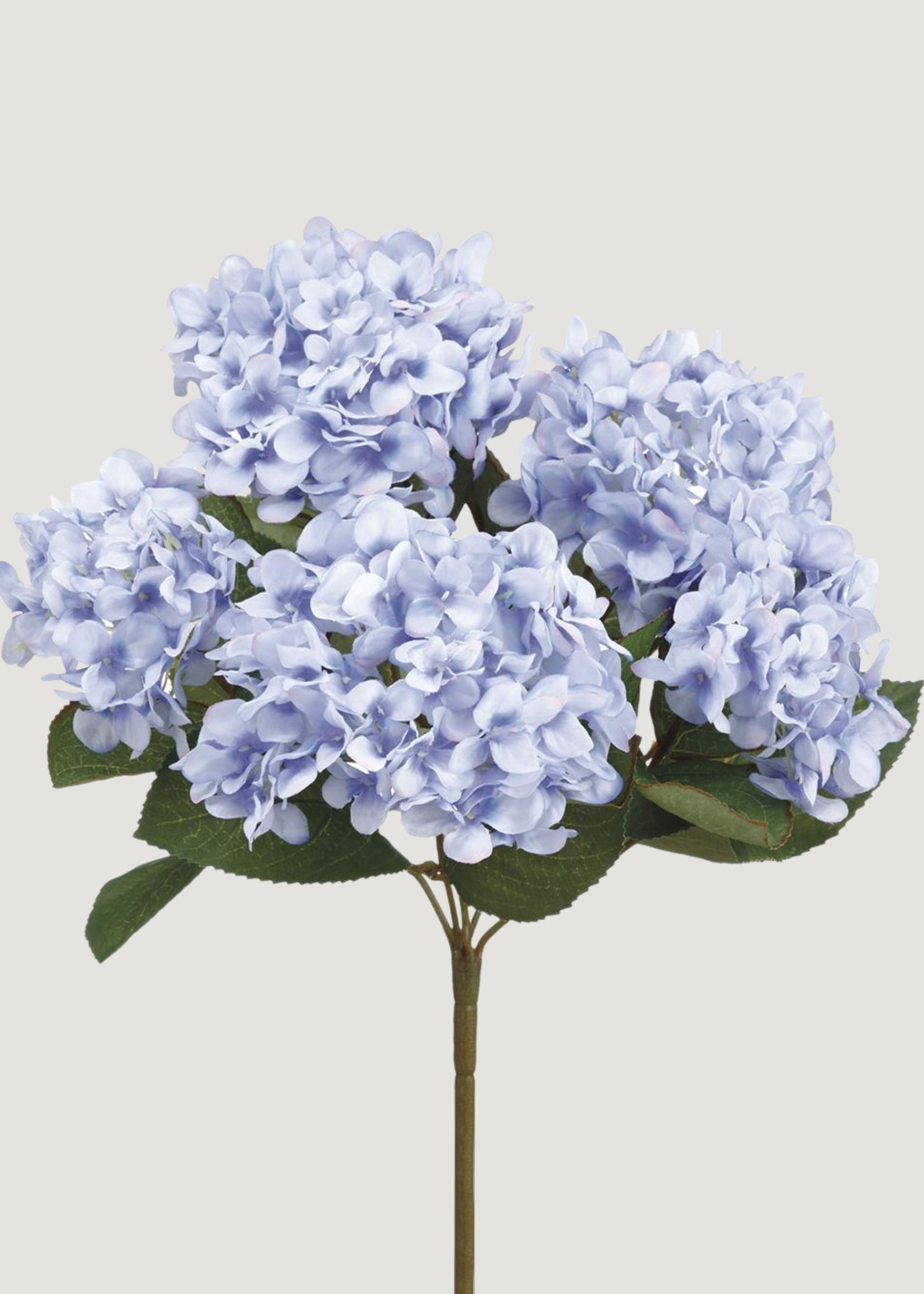 Artificial Hydrangea Flower Bush in Light Blue
