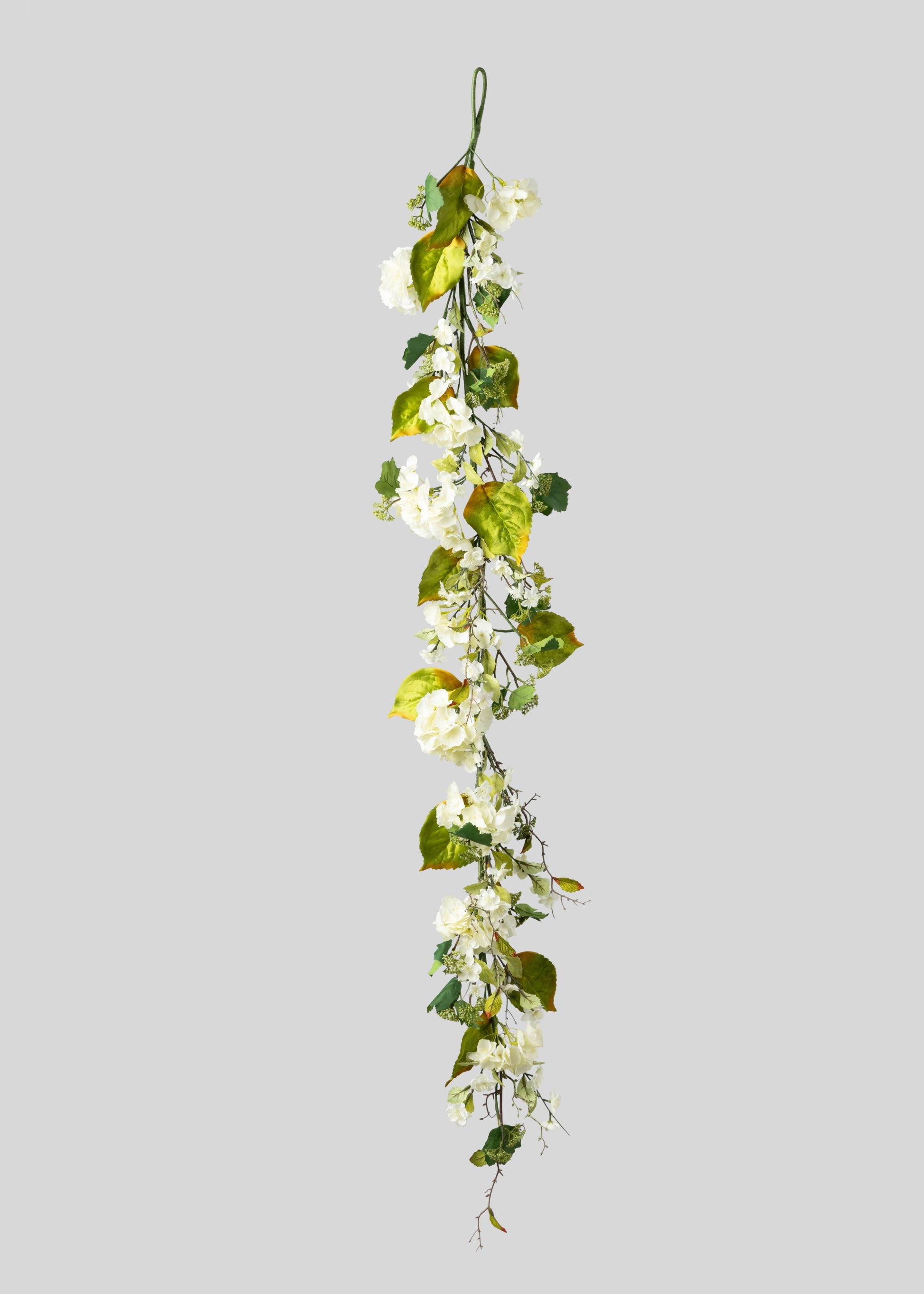 Artificial Blooming Hydrangea Flower Garland in Cream