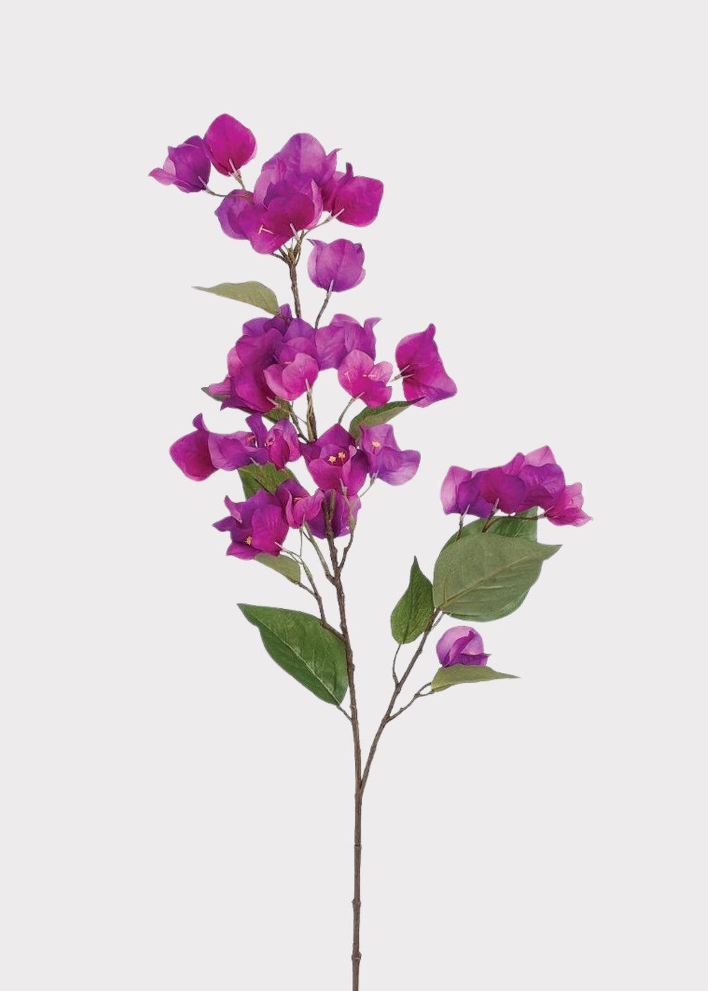 Purple Artificial Bougainvillea Flower Branch - 34"