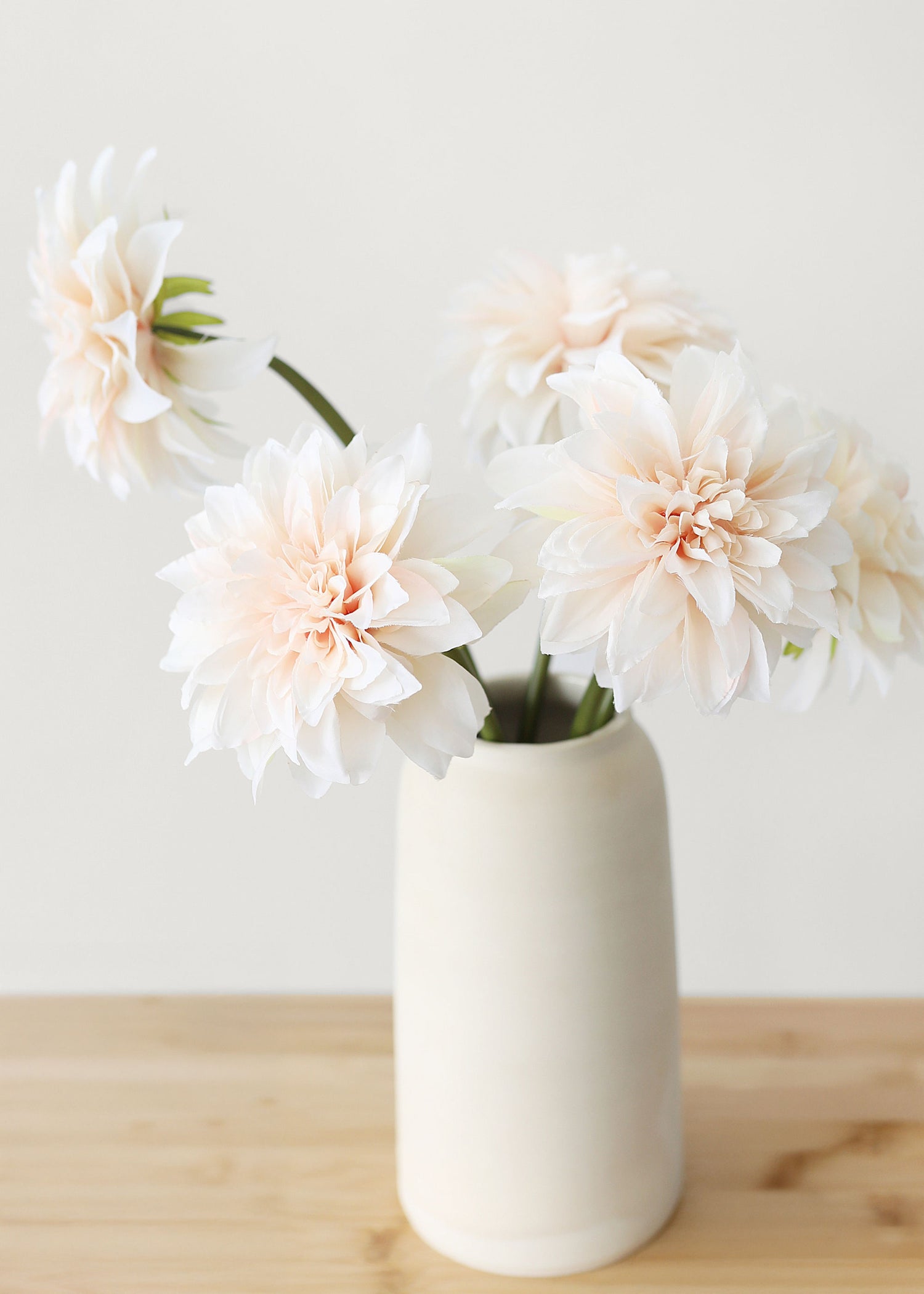 Bundle of Blush Peach Dahlia Silk Flowers