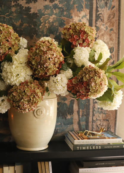Mauve and Cream Faux Hydrangeas